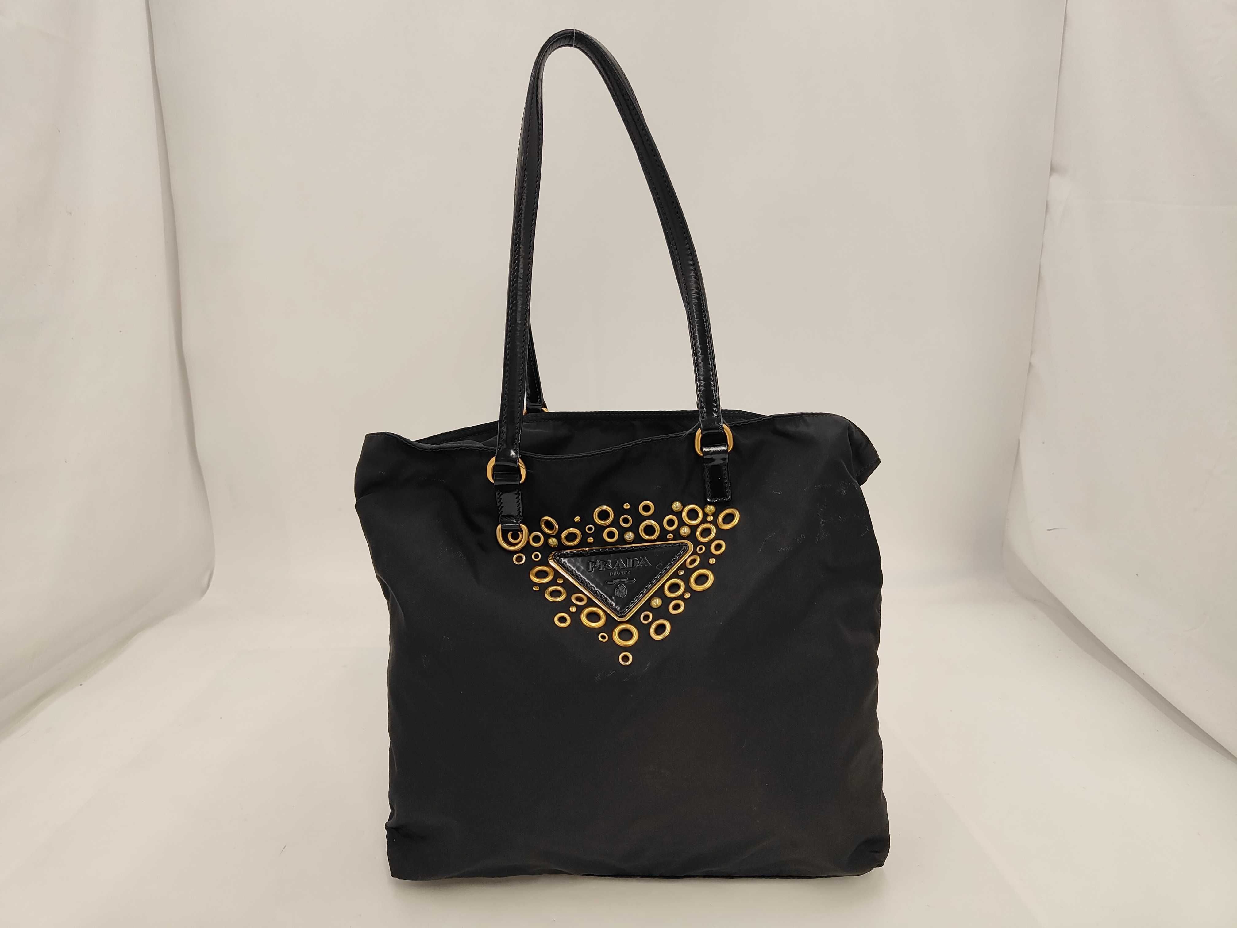 nylon tote bag, black nylon tote bag