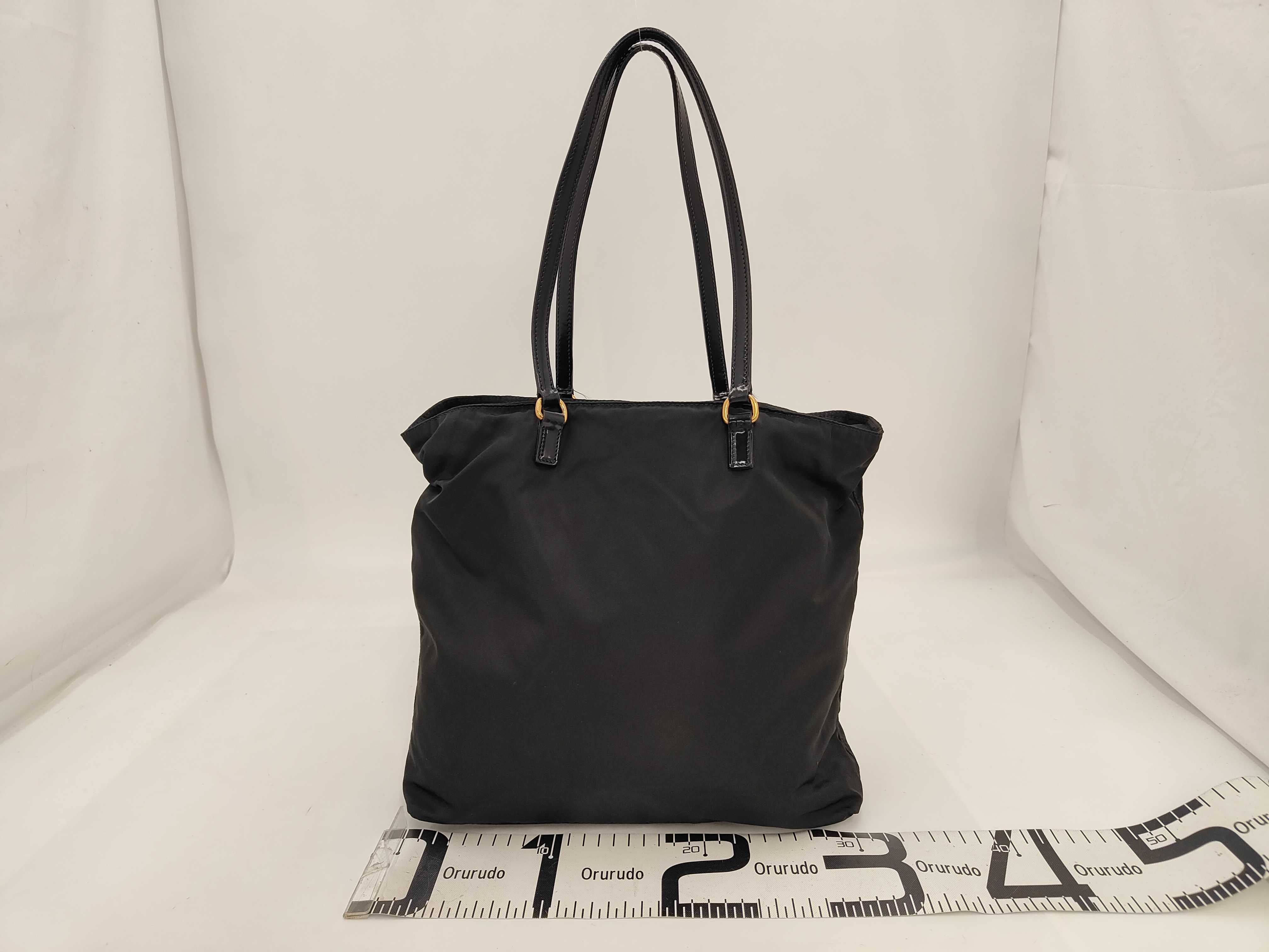 nylon tote bag, black nylon tote bag — view 2