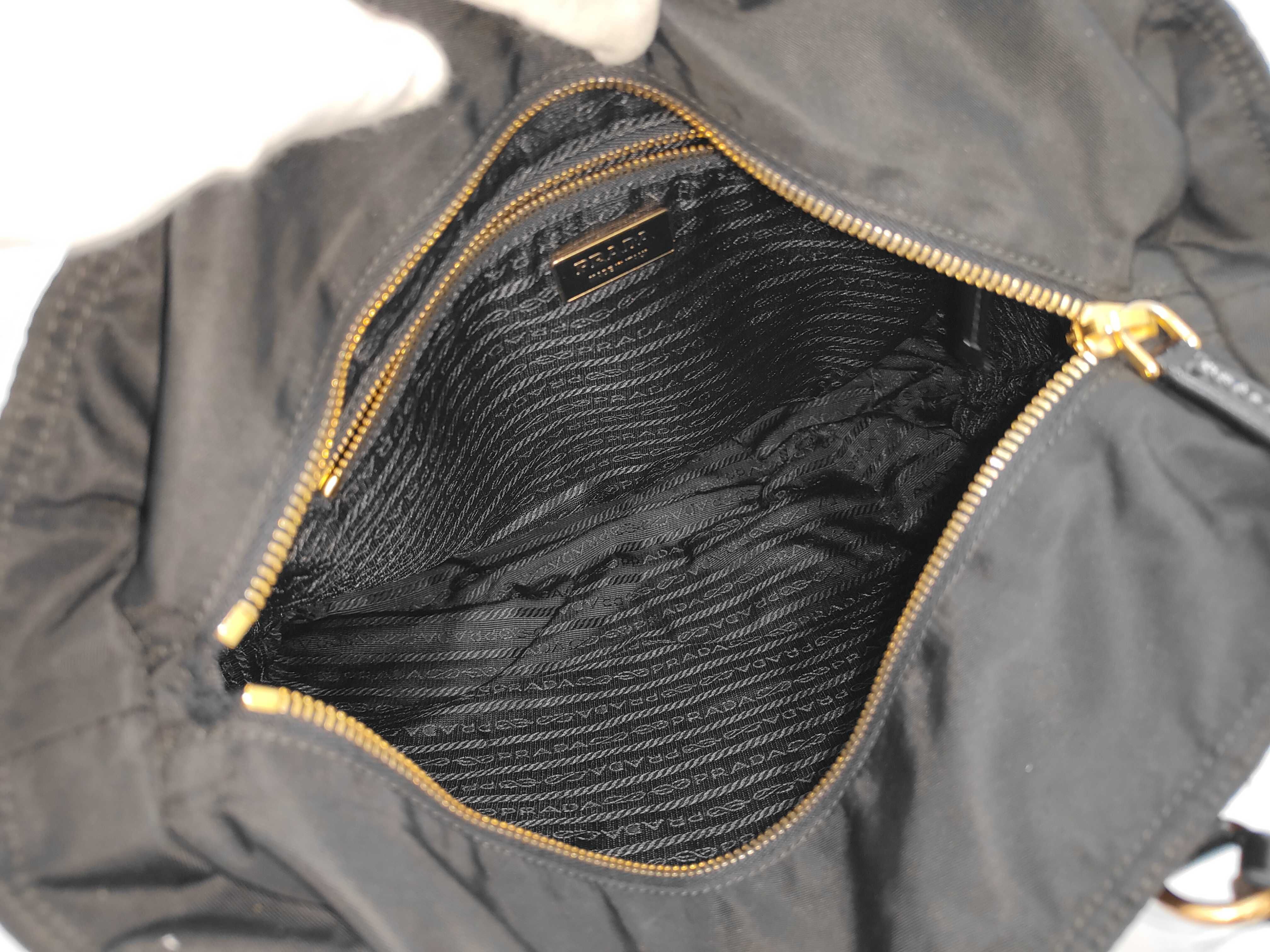 nylon tote bag, black nylon tote bag — view 8