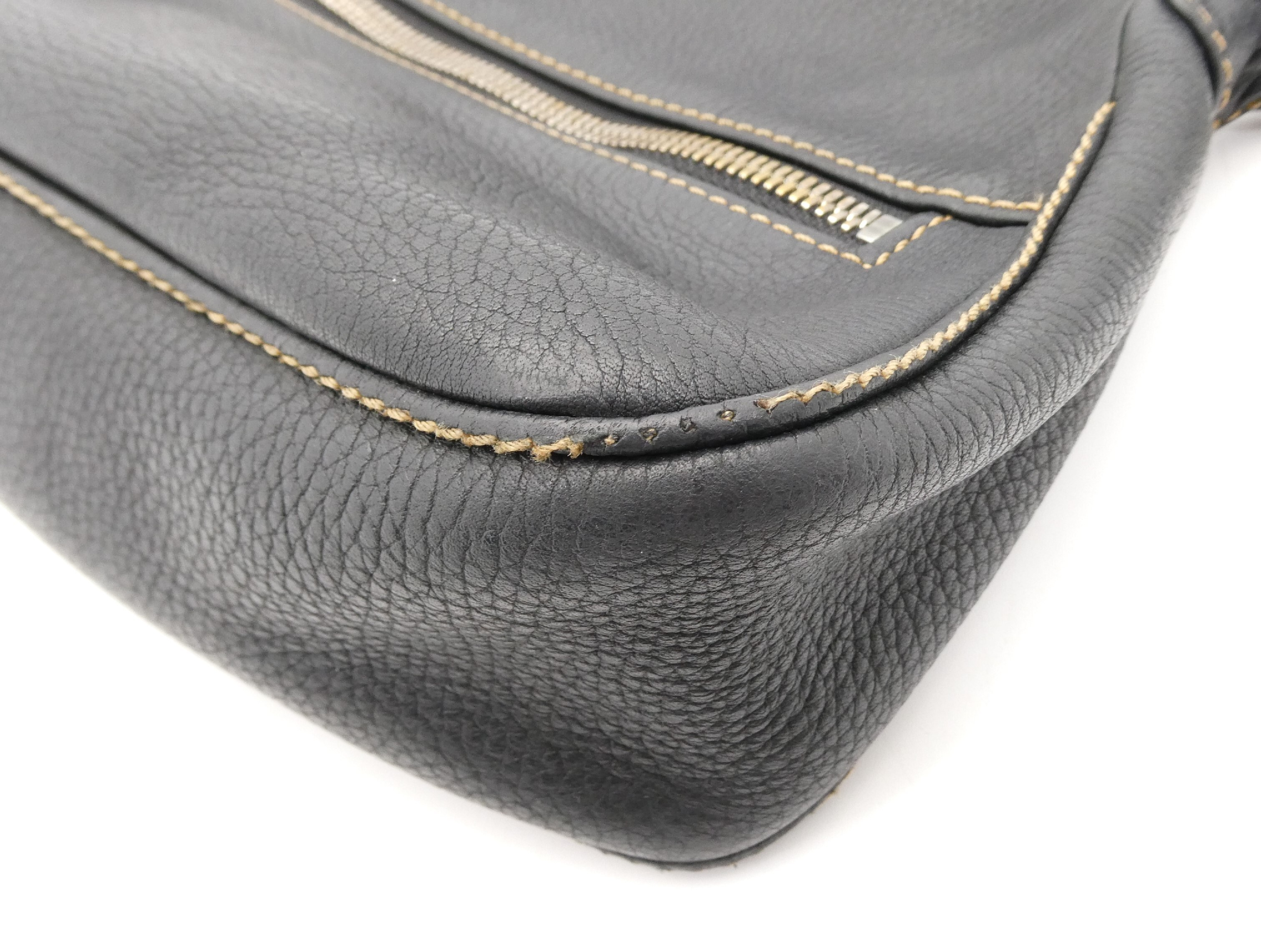 Logo Leather Fringe Shoulder Bag — view 10