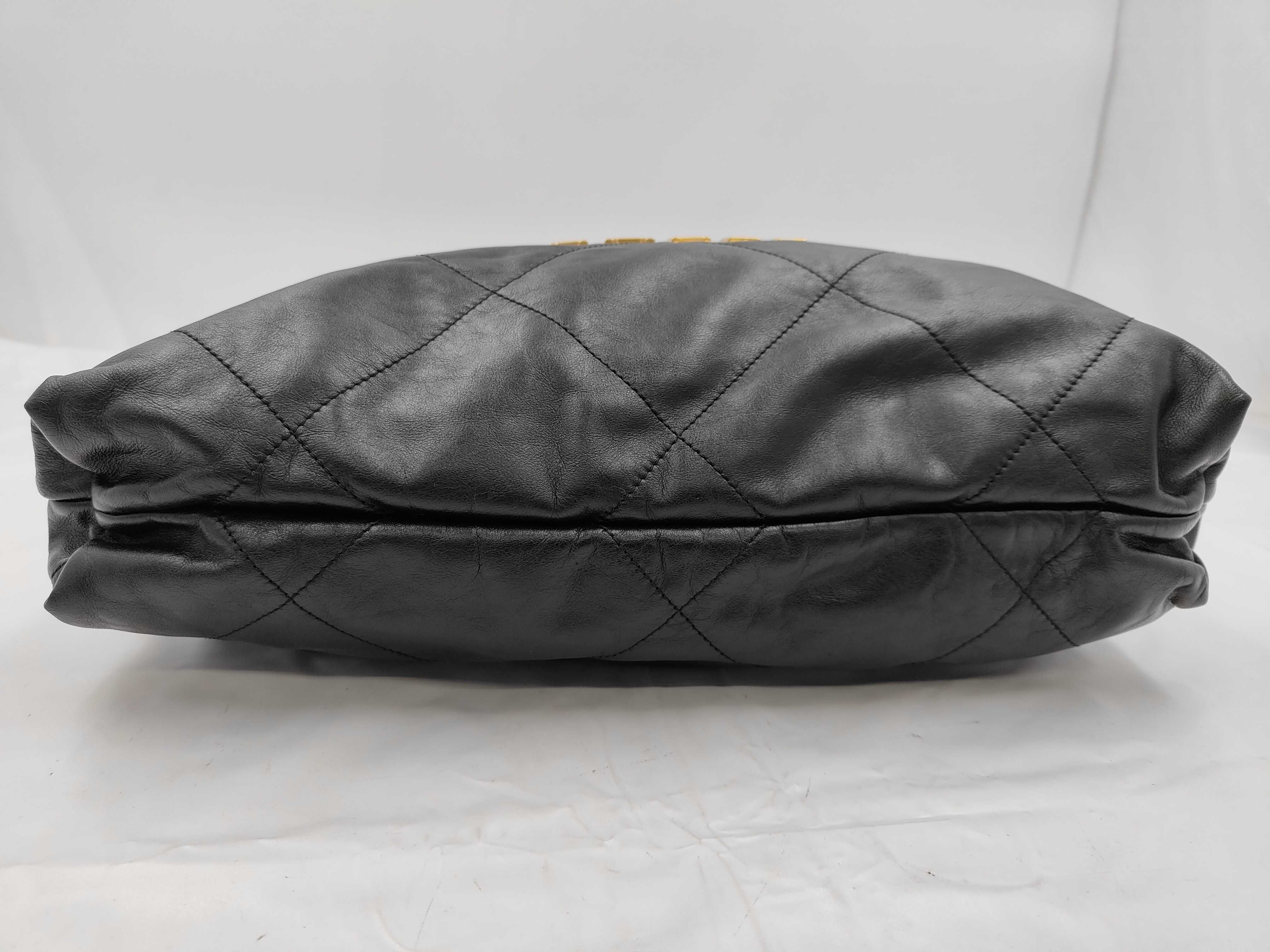 22 Medium Random Serial Number Lambskin Black Gold Bag — view 7