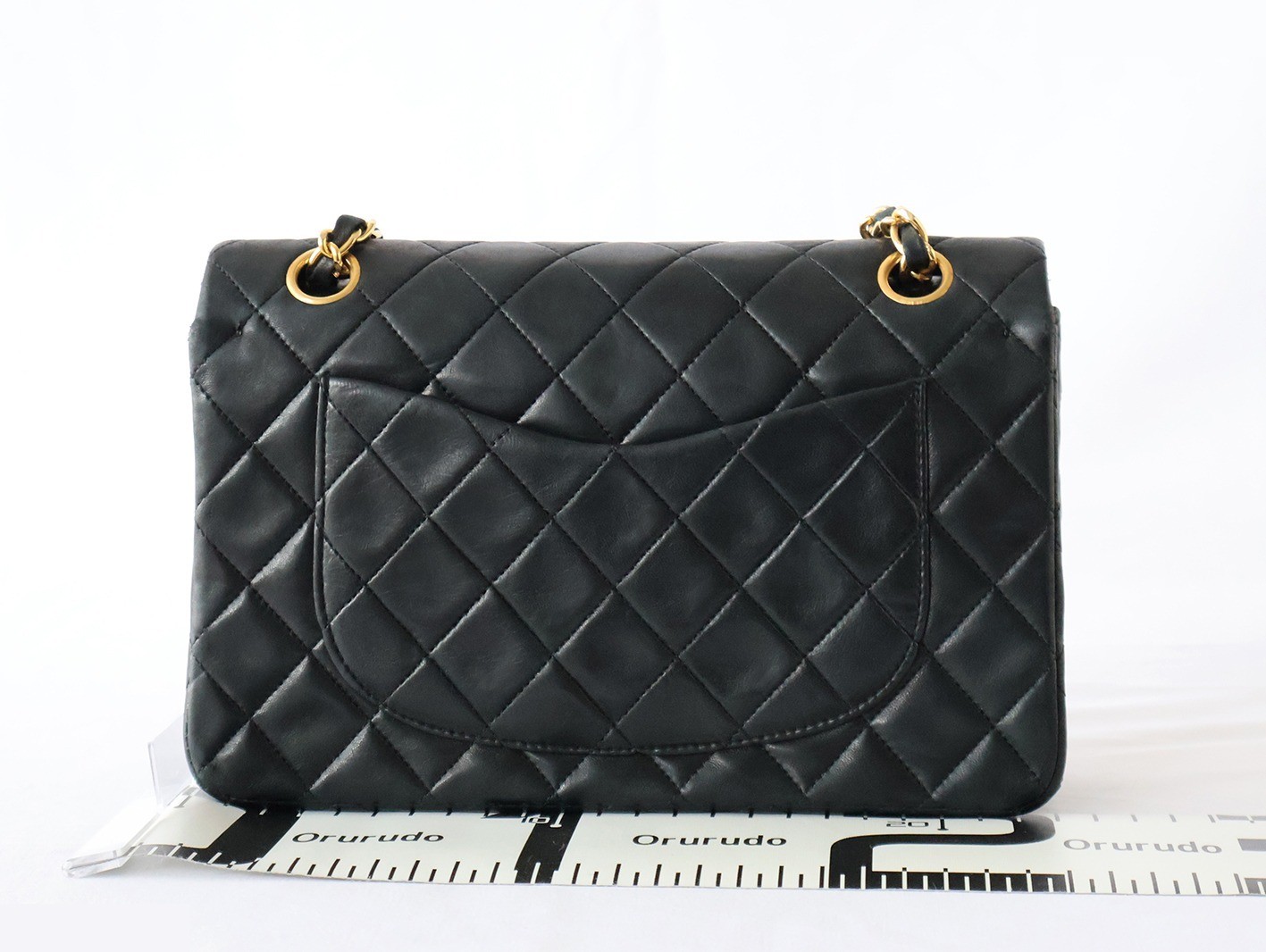 Matelassé 23 Lambskin Double Flap Double Chain Shoulder Bag, Black — view 2