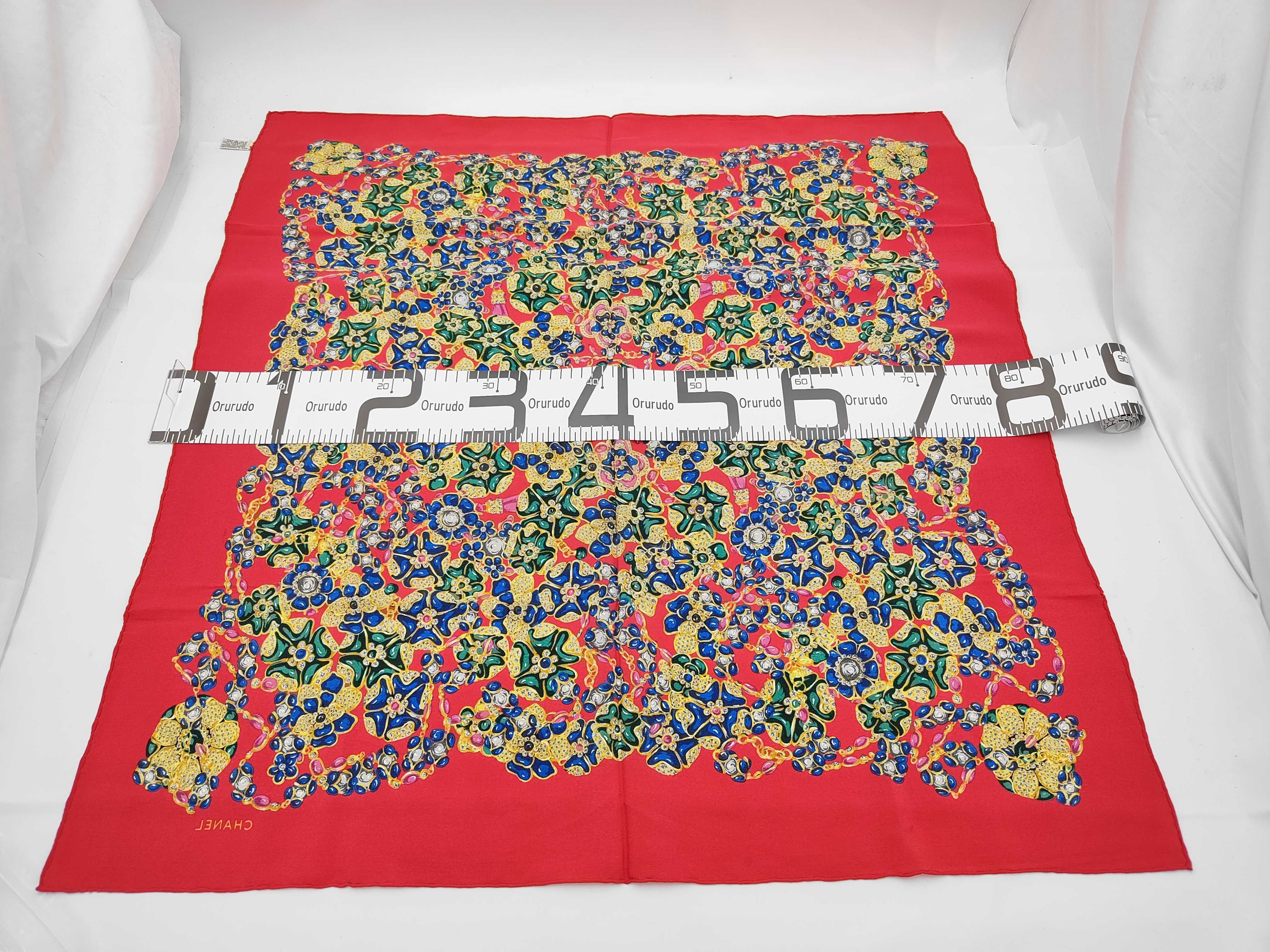 Large Silk Scarf with Floral Pattern (with Tag) - Other Accessories — view 2