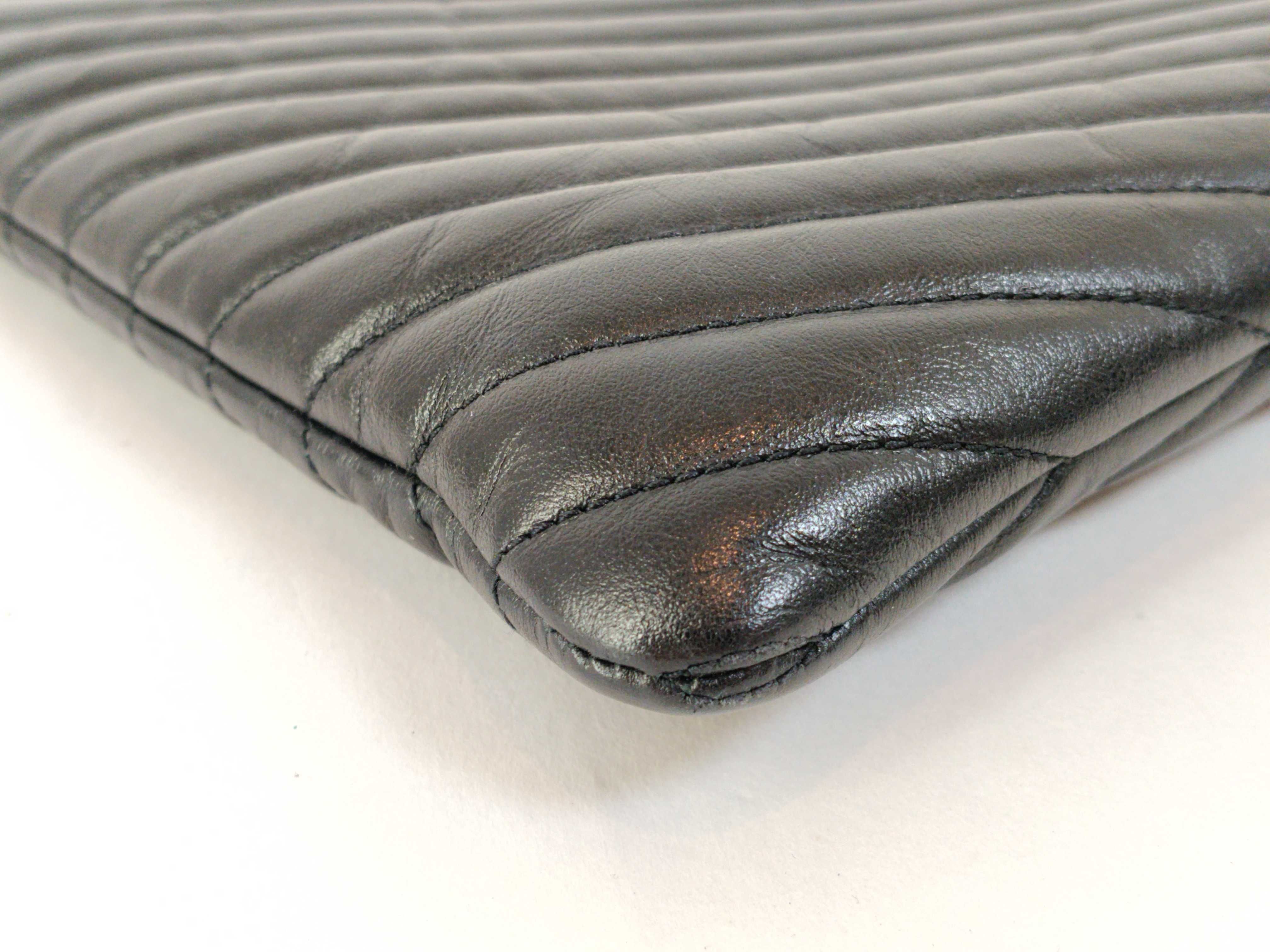 Matelasse Clutch Bag Black — view 6