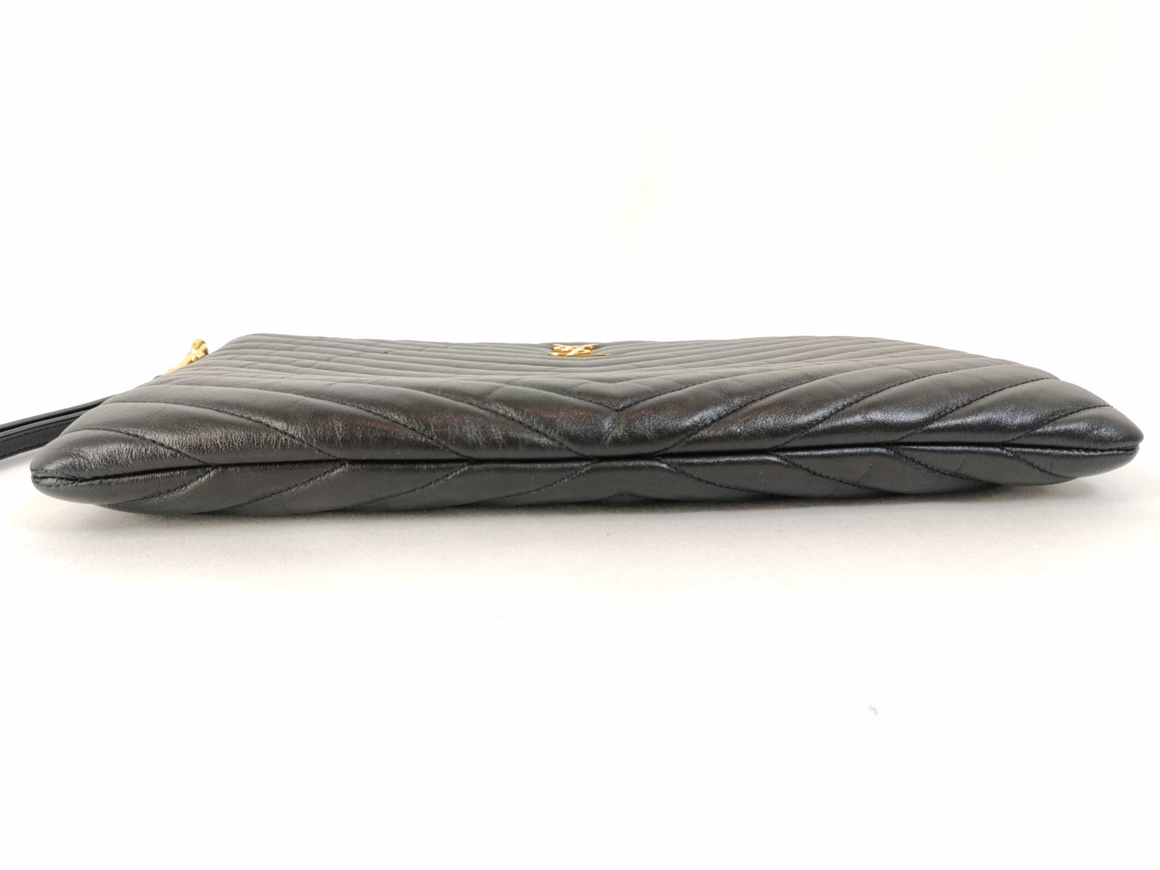 Matelasse Clutch Bag Black — view 7