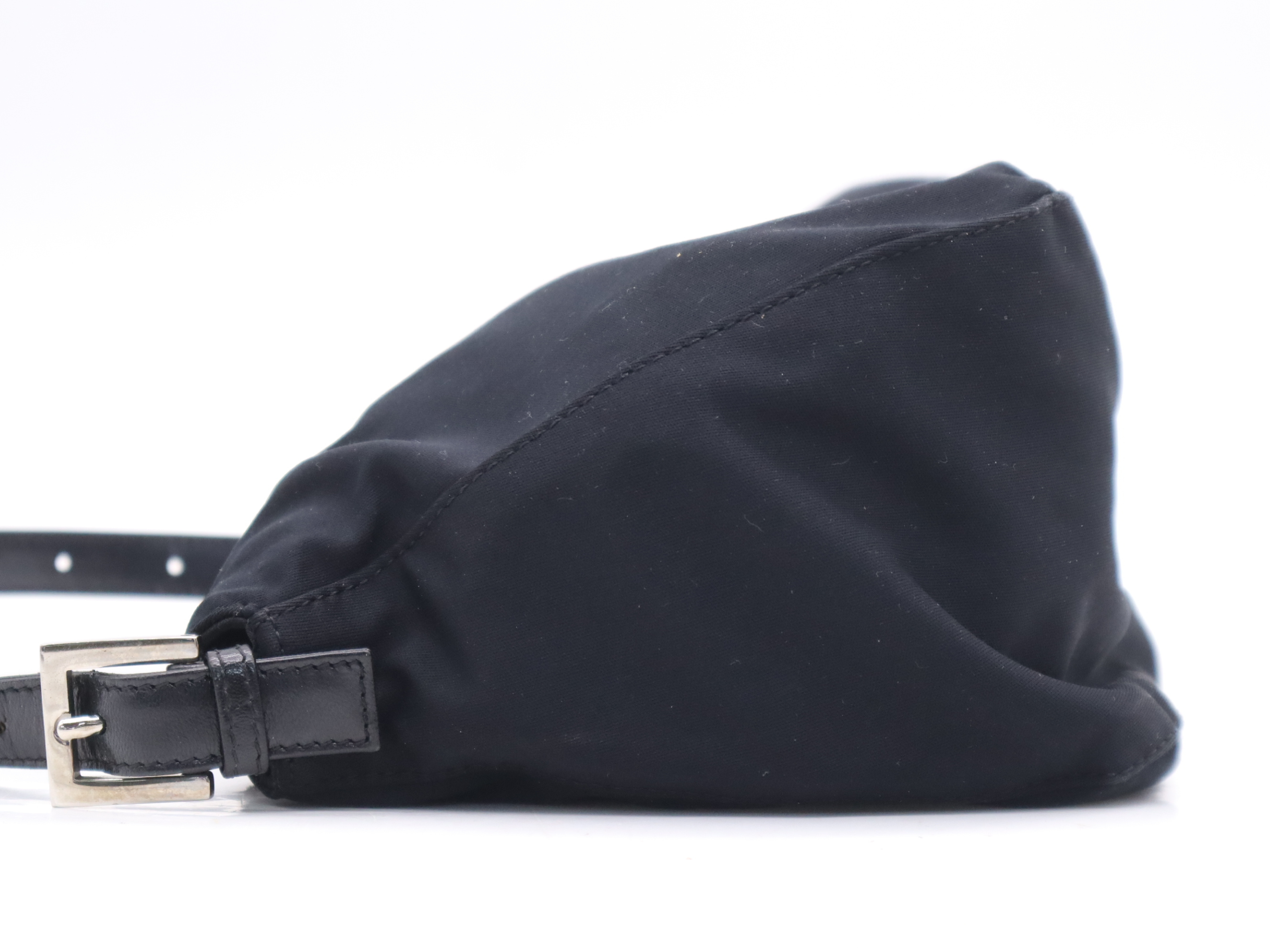 Jersey Mamma Bucket Black Shoulder Bag with Silver Hardware — view 3