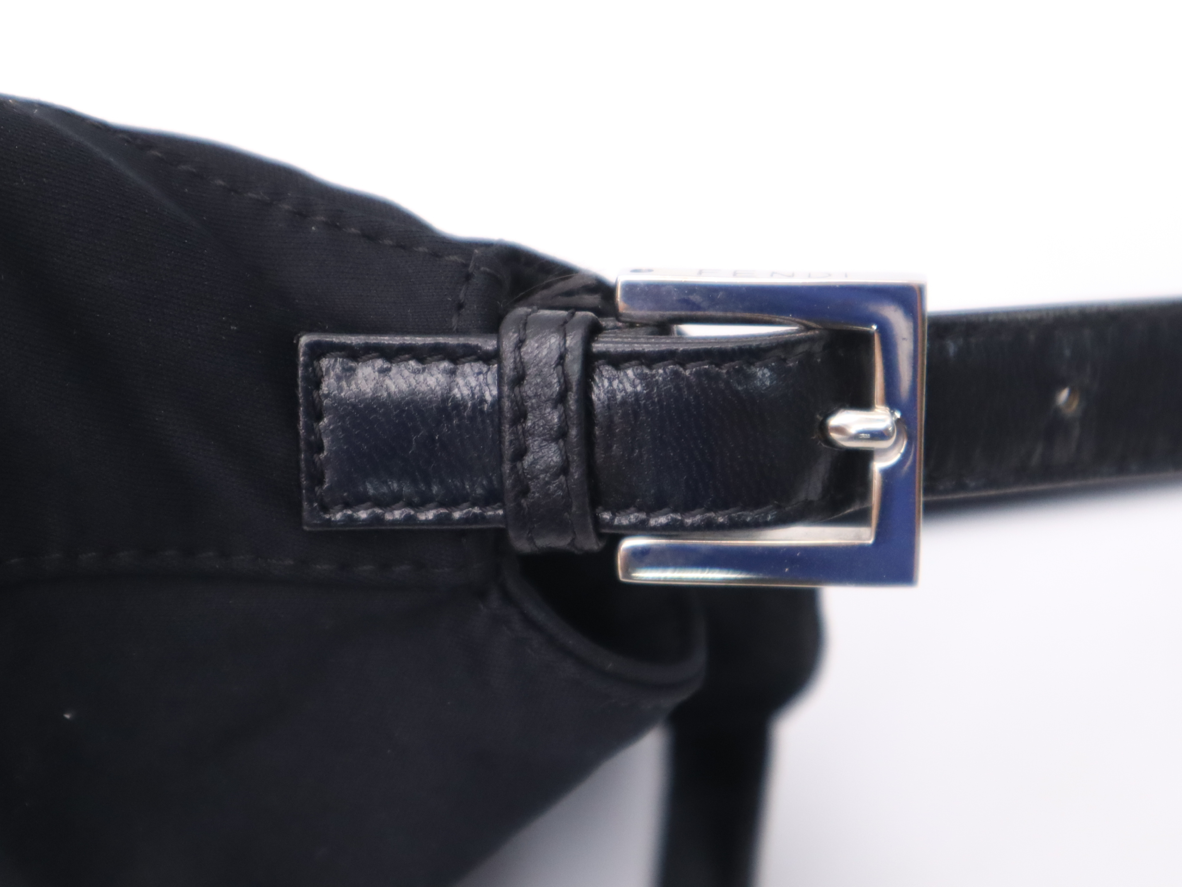 Jersey Mamma Bucket Black Shoulder Bag with Silver Hardware — view 7