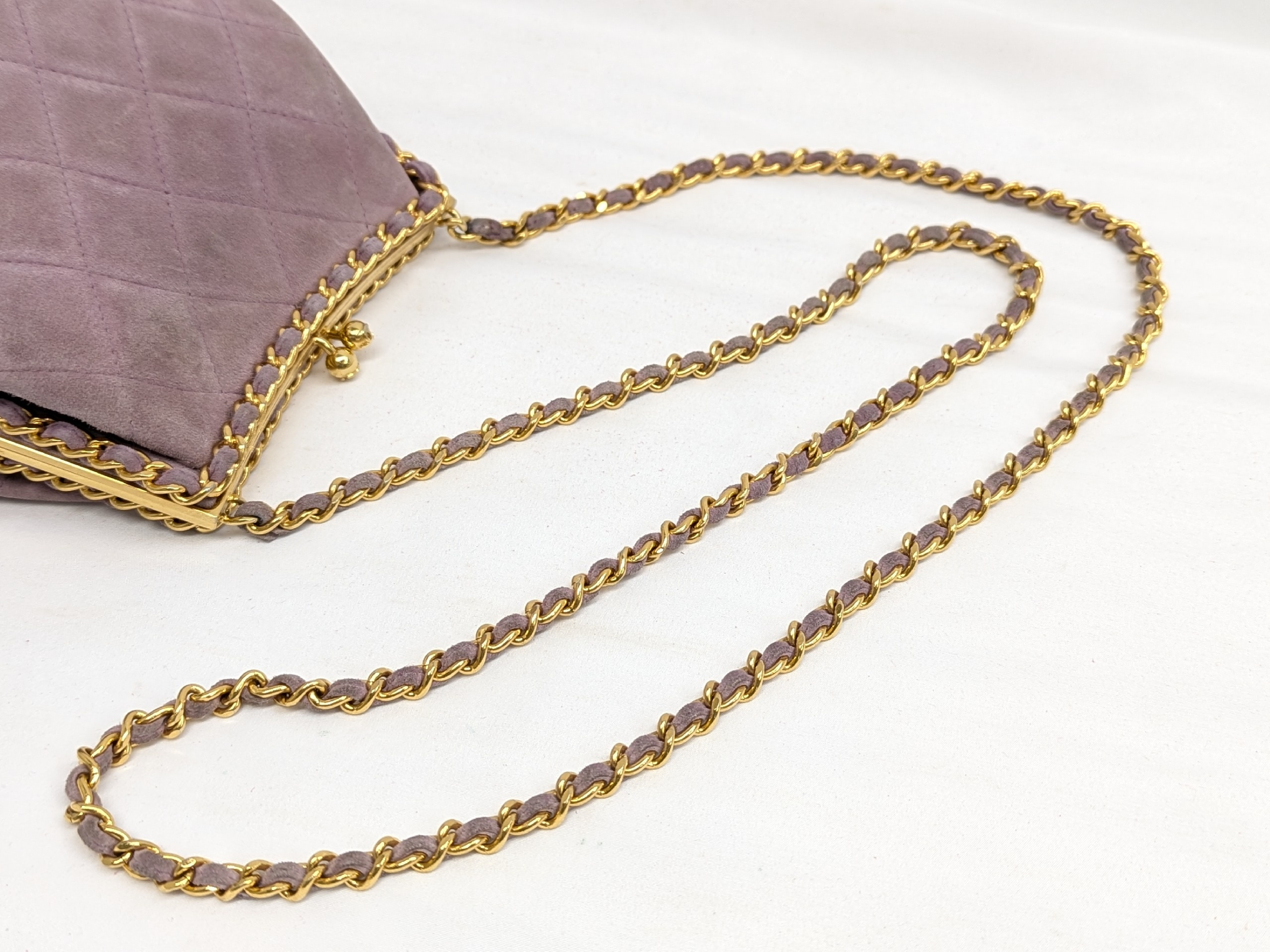 Suede Clasp Chain Shoulder Bag (Series 3) — view 6