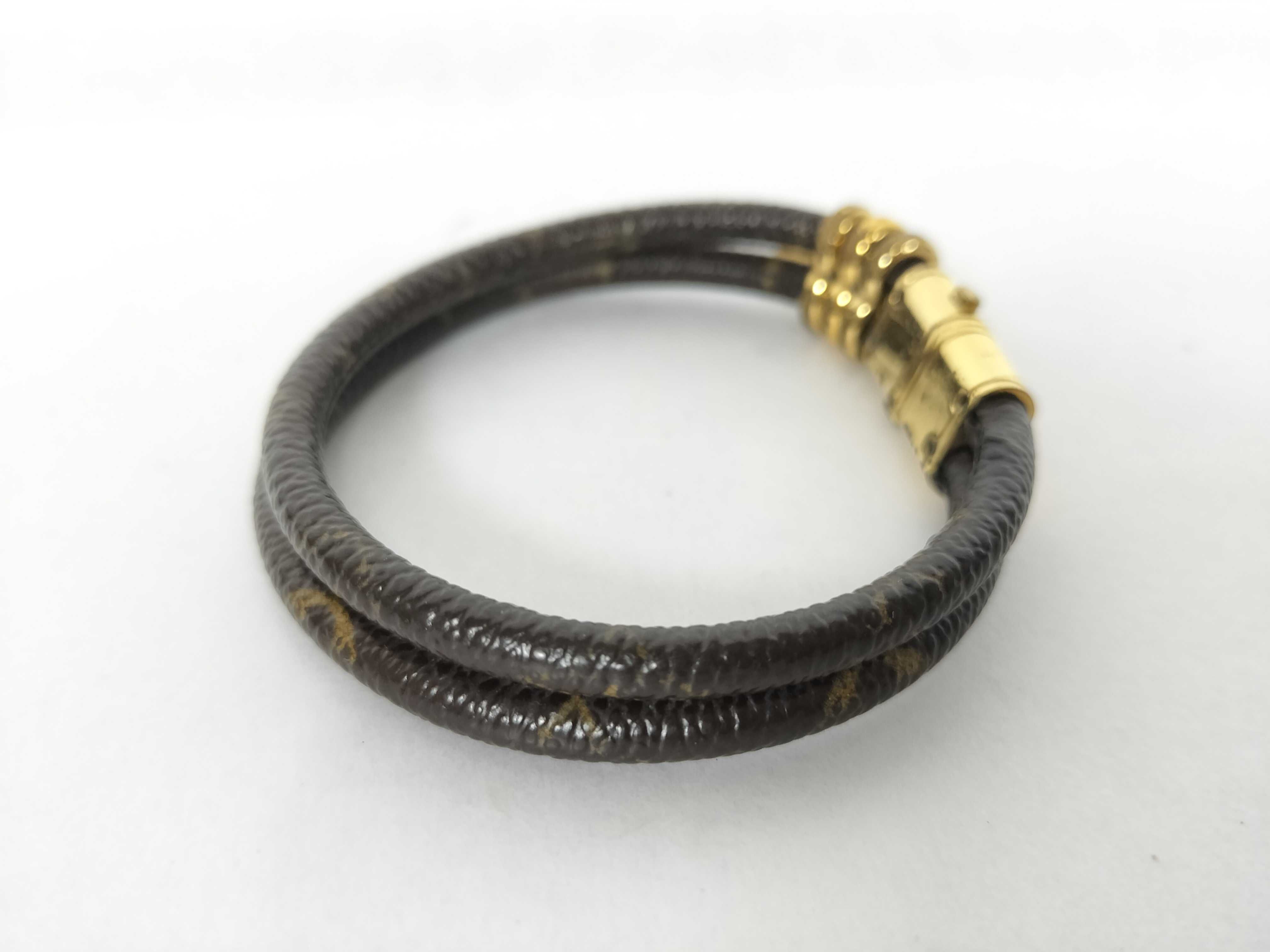 【Louis Vuitton】 Bracelet, Keep It Twice, GP/PVC coated canvas, 17.3g, 16.5cm, M6640E Bracelet/Bangle — view 8