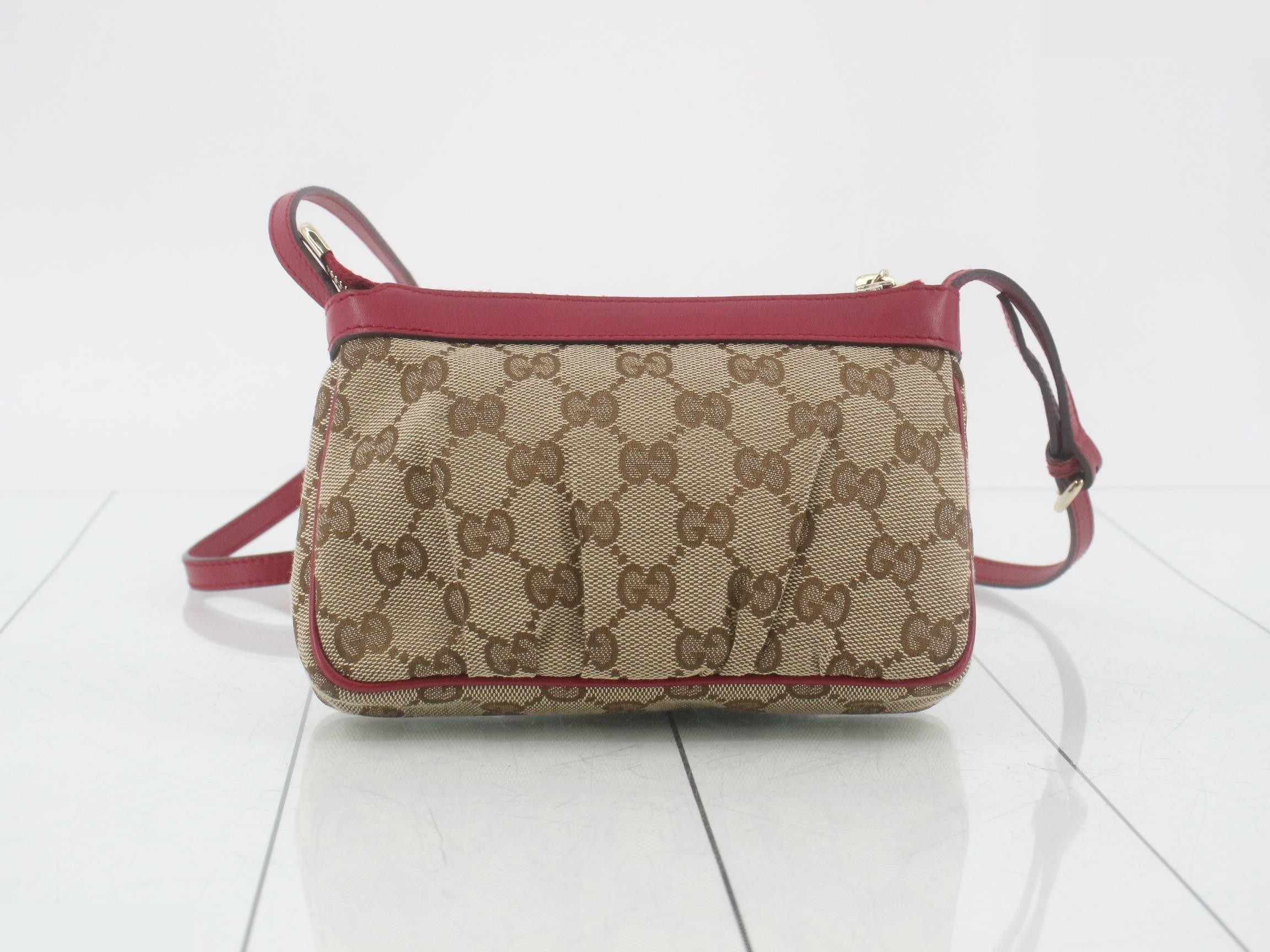 GG Canvas Shoulder Bag, Red, Mini — view 2