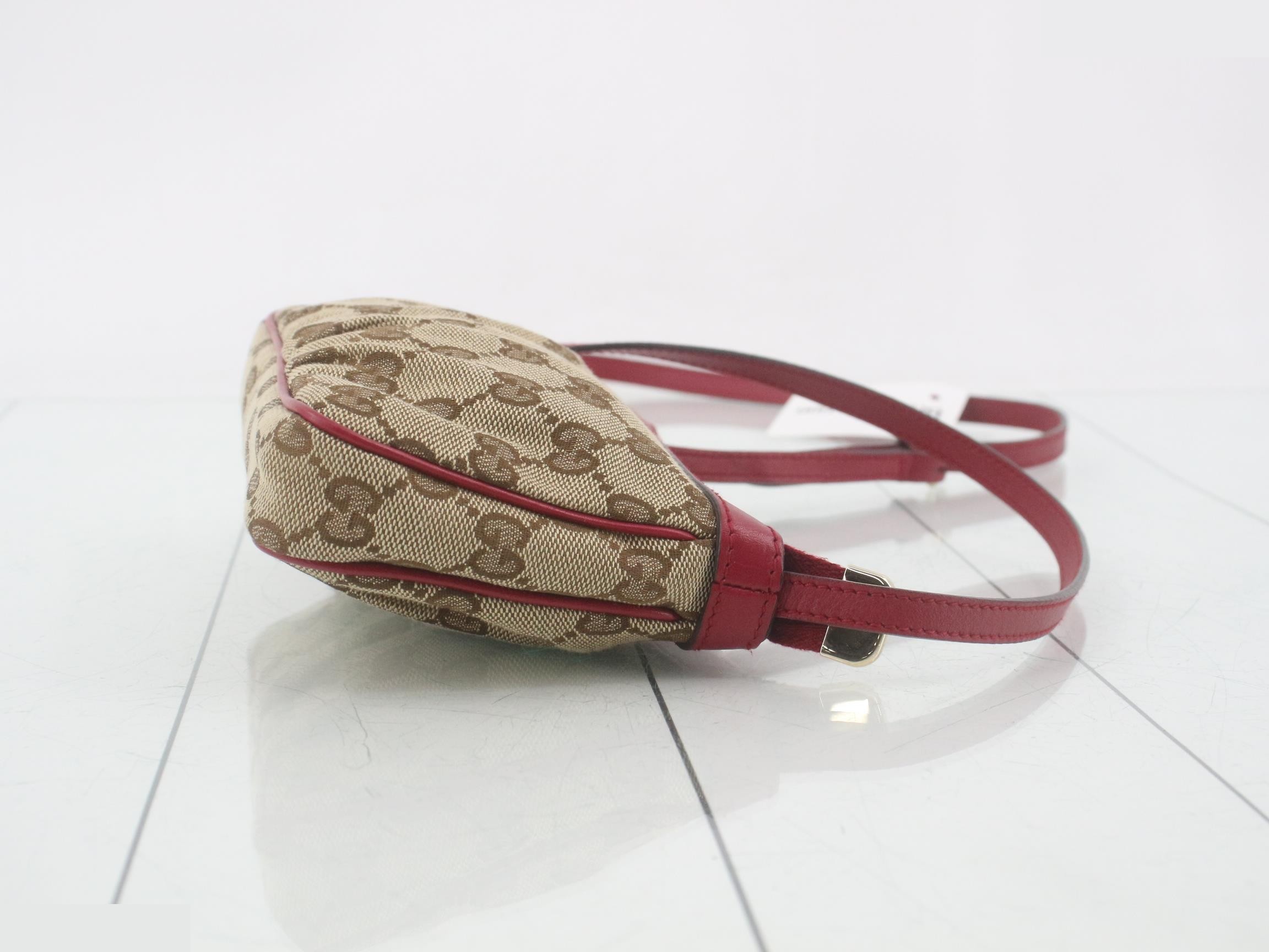 GG Canvas Shoulder Bag, Red, Mini — view 3