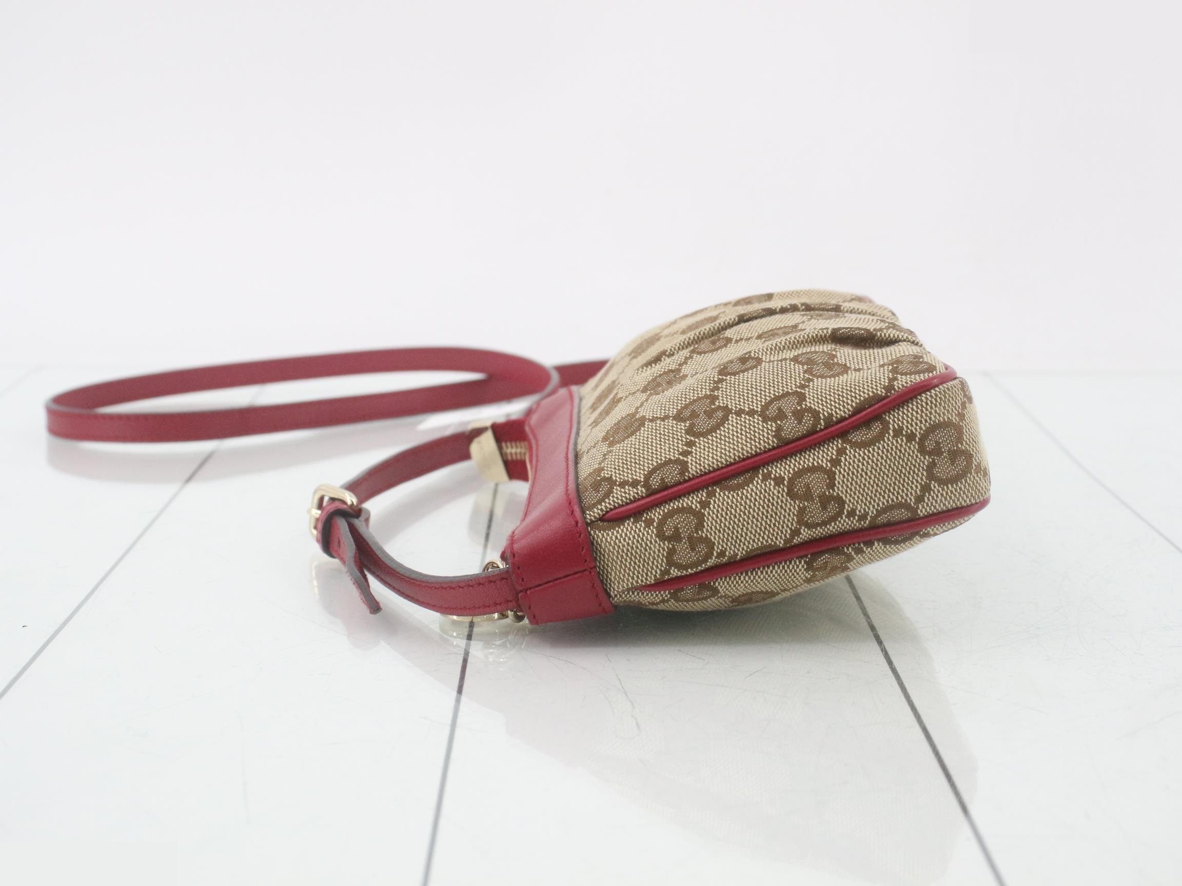 GG Canvas Shoulder Bag, Red, Mini — view 4