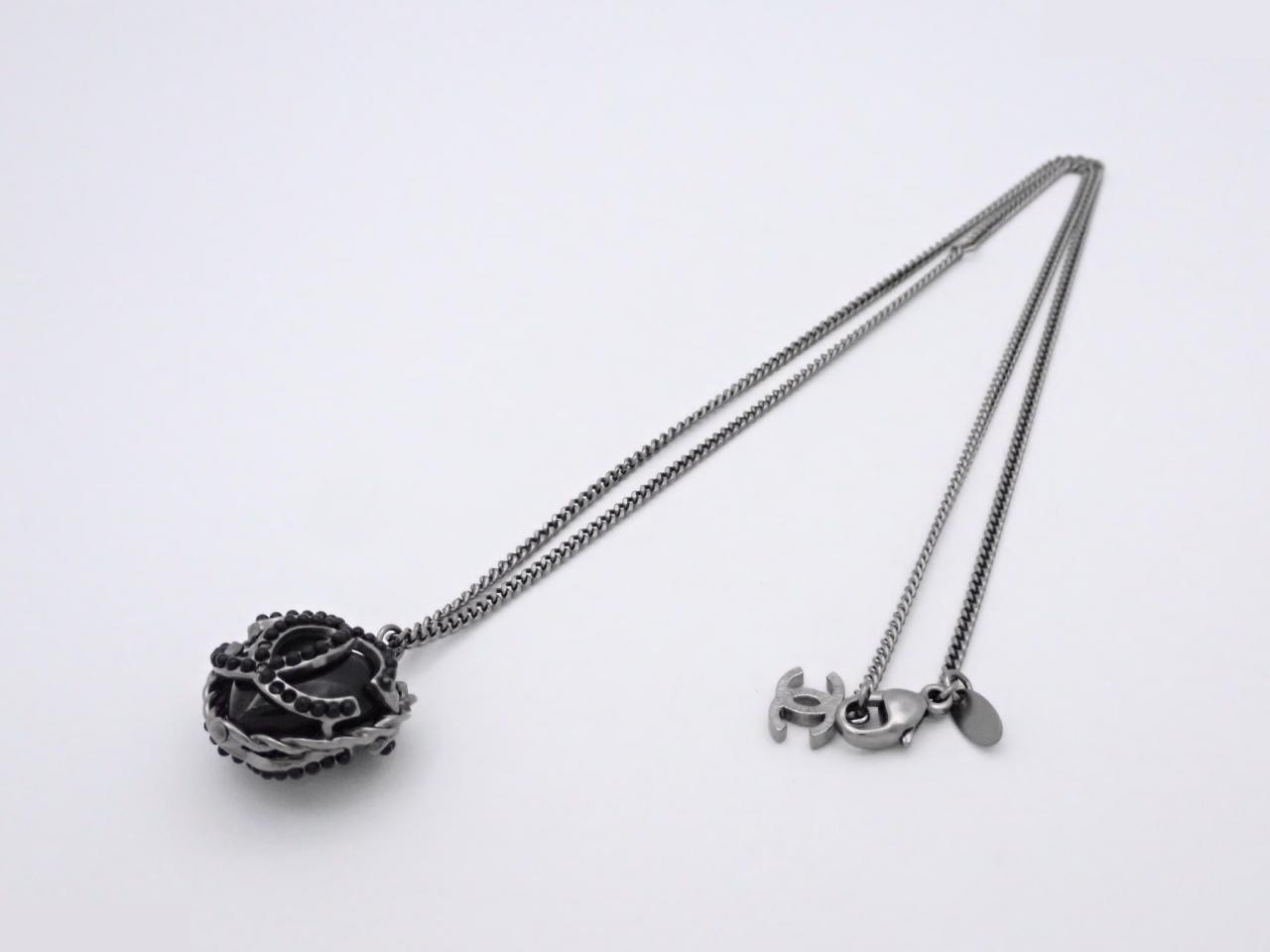 Necklace, Coco Mark Rhinestone Necklace, 09C, Chain approx. 60cm — view 3