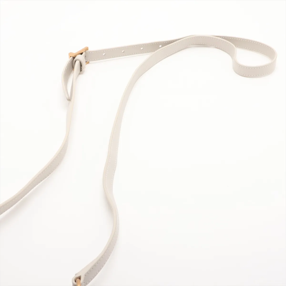 Mini Vertical Leather Shoulder Bag, White, 735214 — view 5