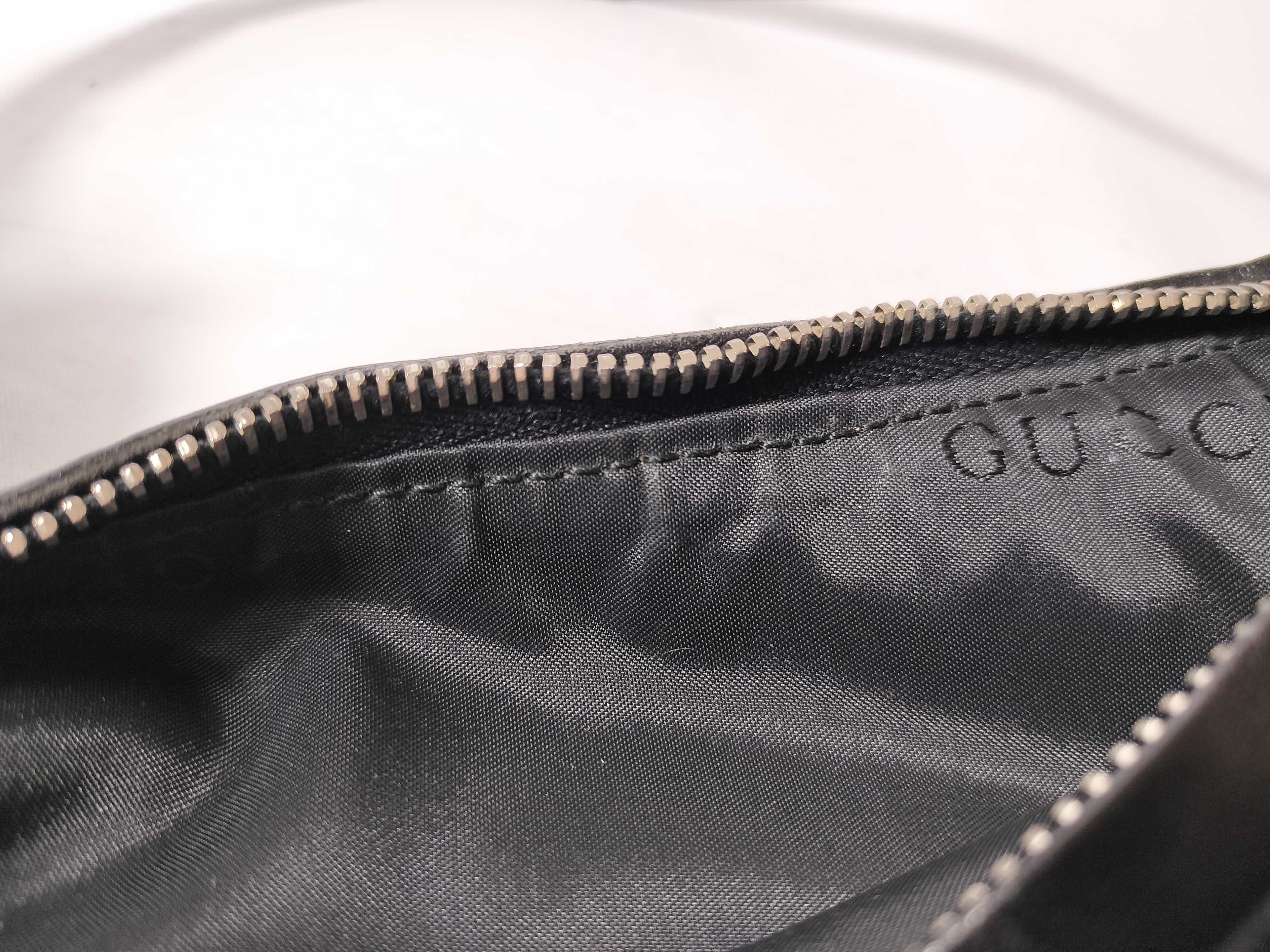 001 3766 Handbag Nylon Leather Black Handbag — view 12