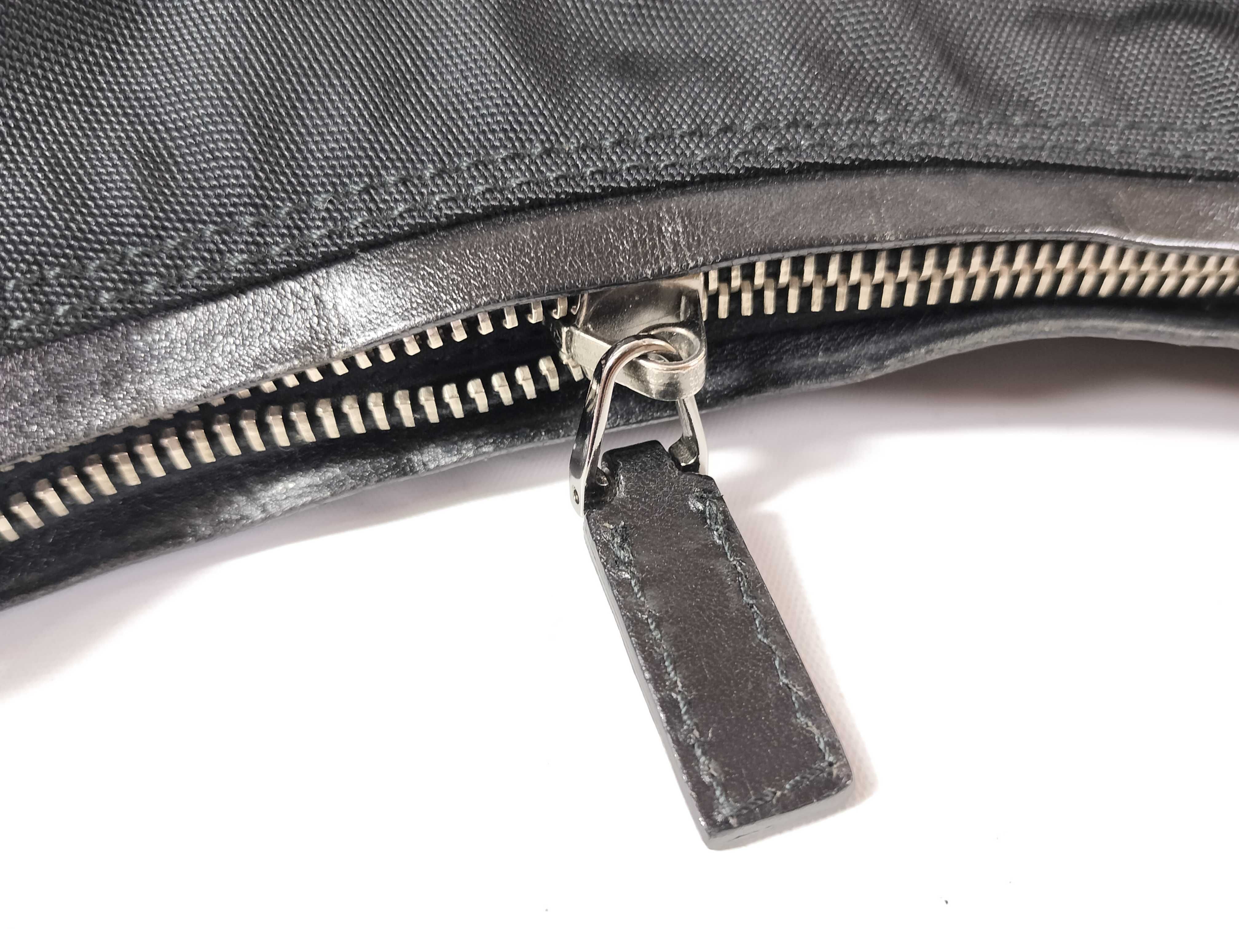 001 3766 Handbag Nylon Leather Black Handbag — view 8