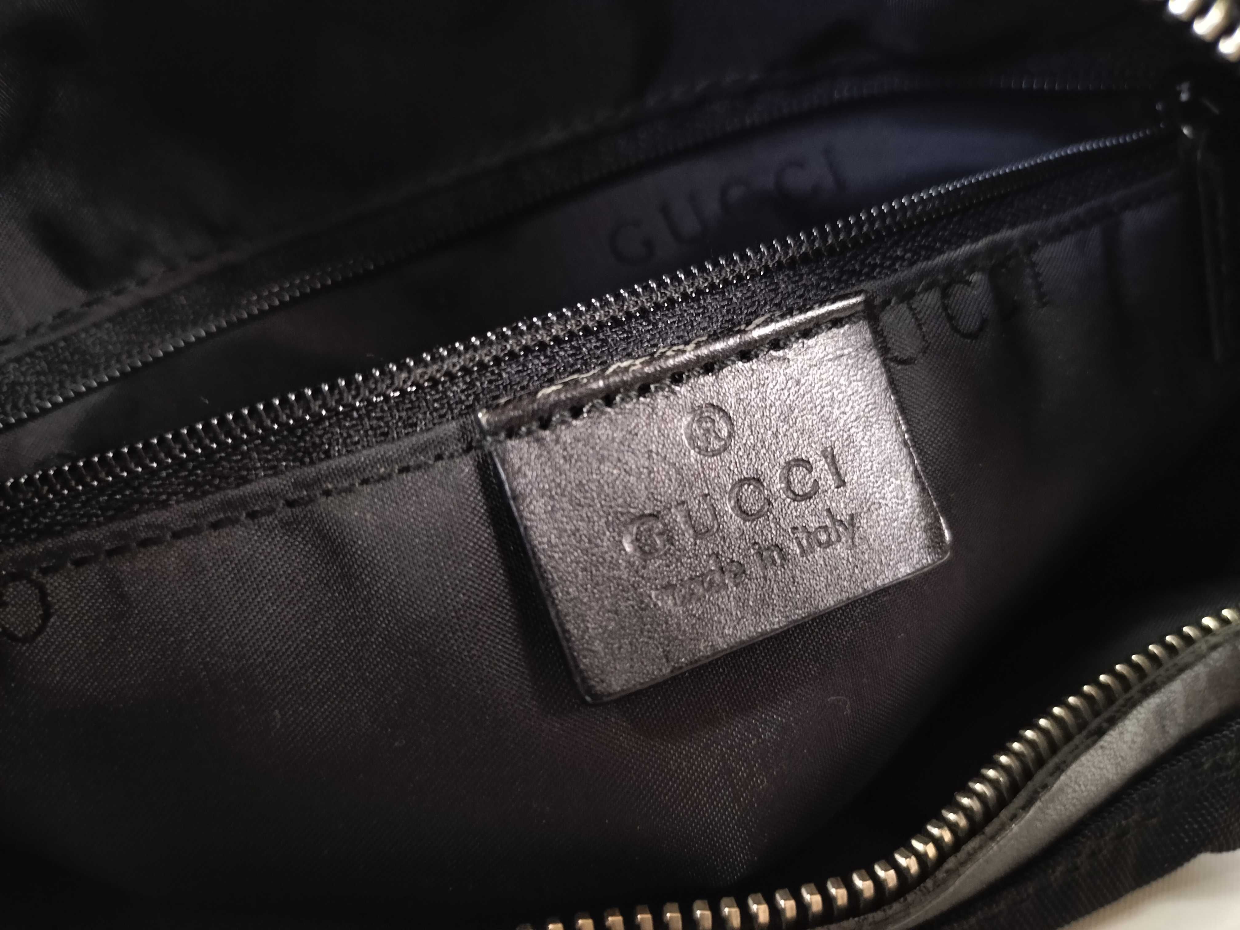 001 3766 Handbag Nylon Leather Black Handbag — view 10