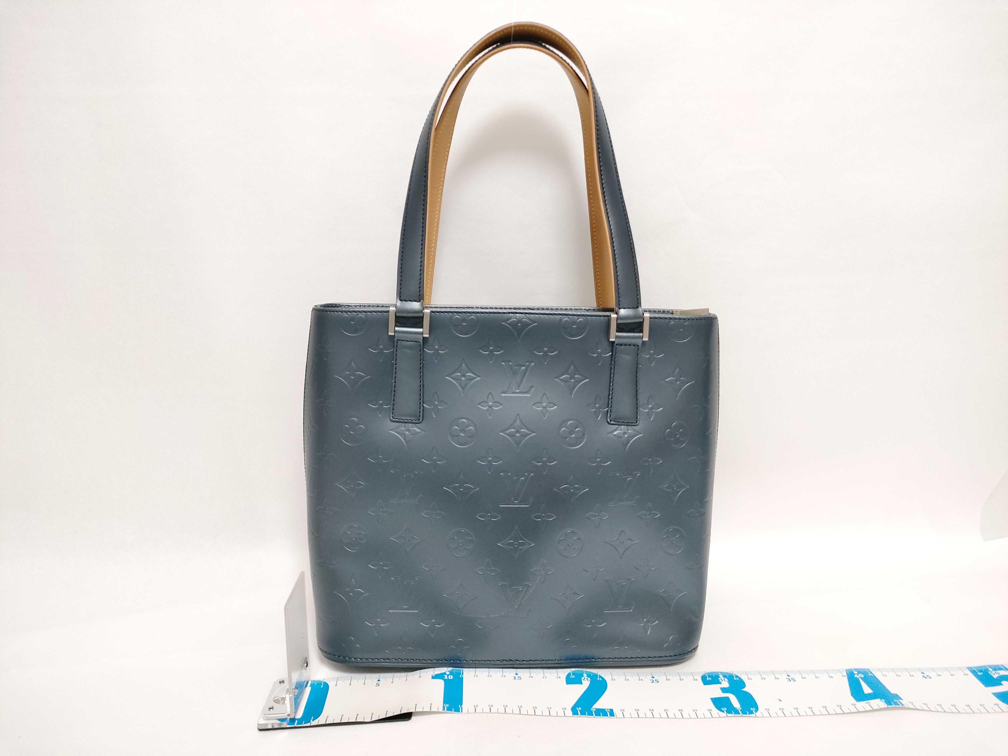 Monogram Matte Tote Bag, Matte Stockton Monogram M55115, with dust bag. — view 2