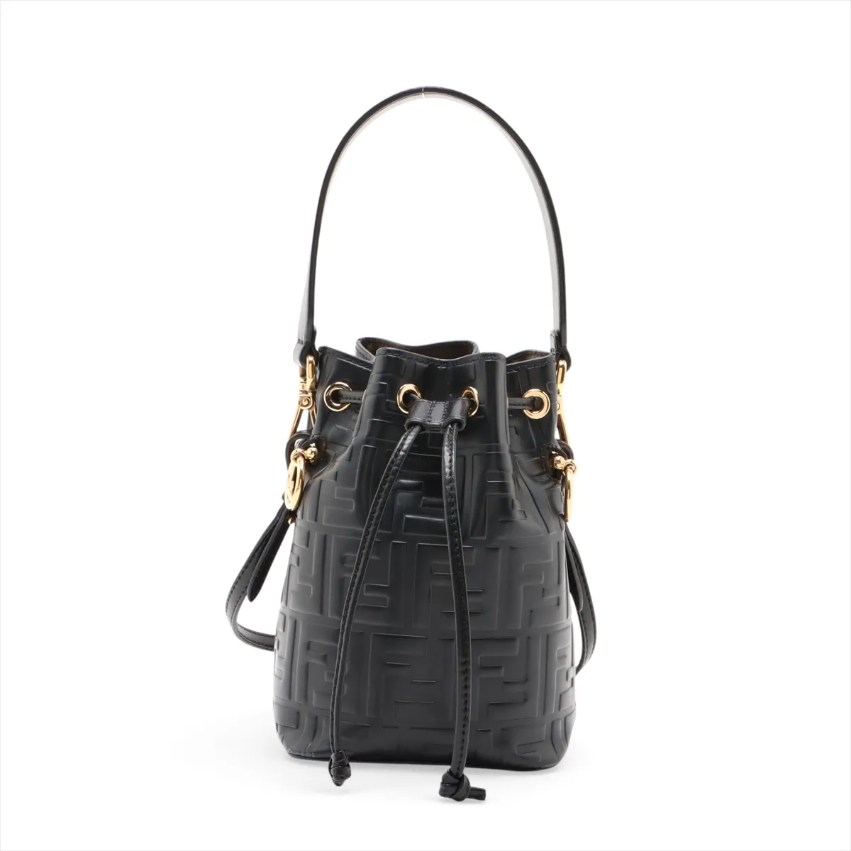 Zucca Montresor Mini Leather 2-Way Handbag, Black 8BS010