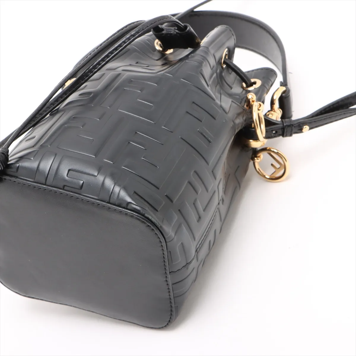 Zucca Montresor Mini Leather 2-Way Handbag, Black 8BS010 — view 3