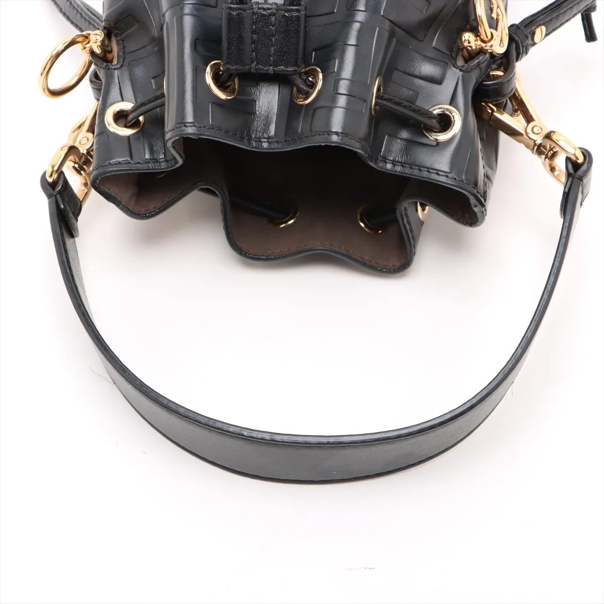 Zucca Montresor Mini Leather 2-Way Handbag, Black 8BS010 — view 5