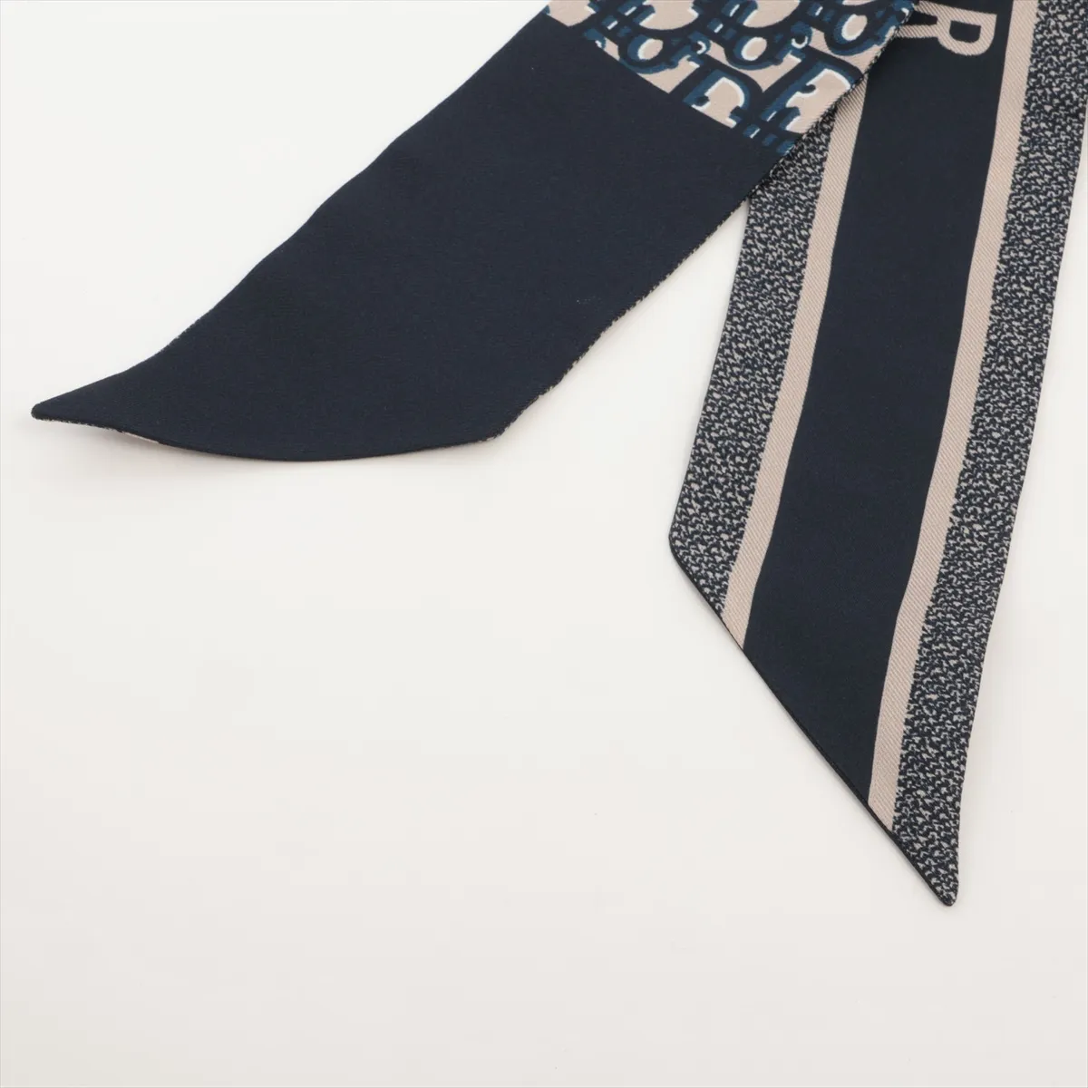 15DOB106I600 Mitzah Scarf, Silk, Navy, — view 2