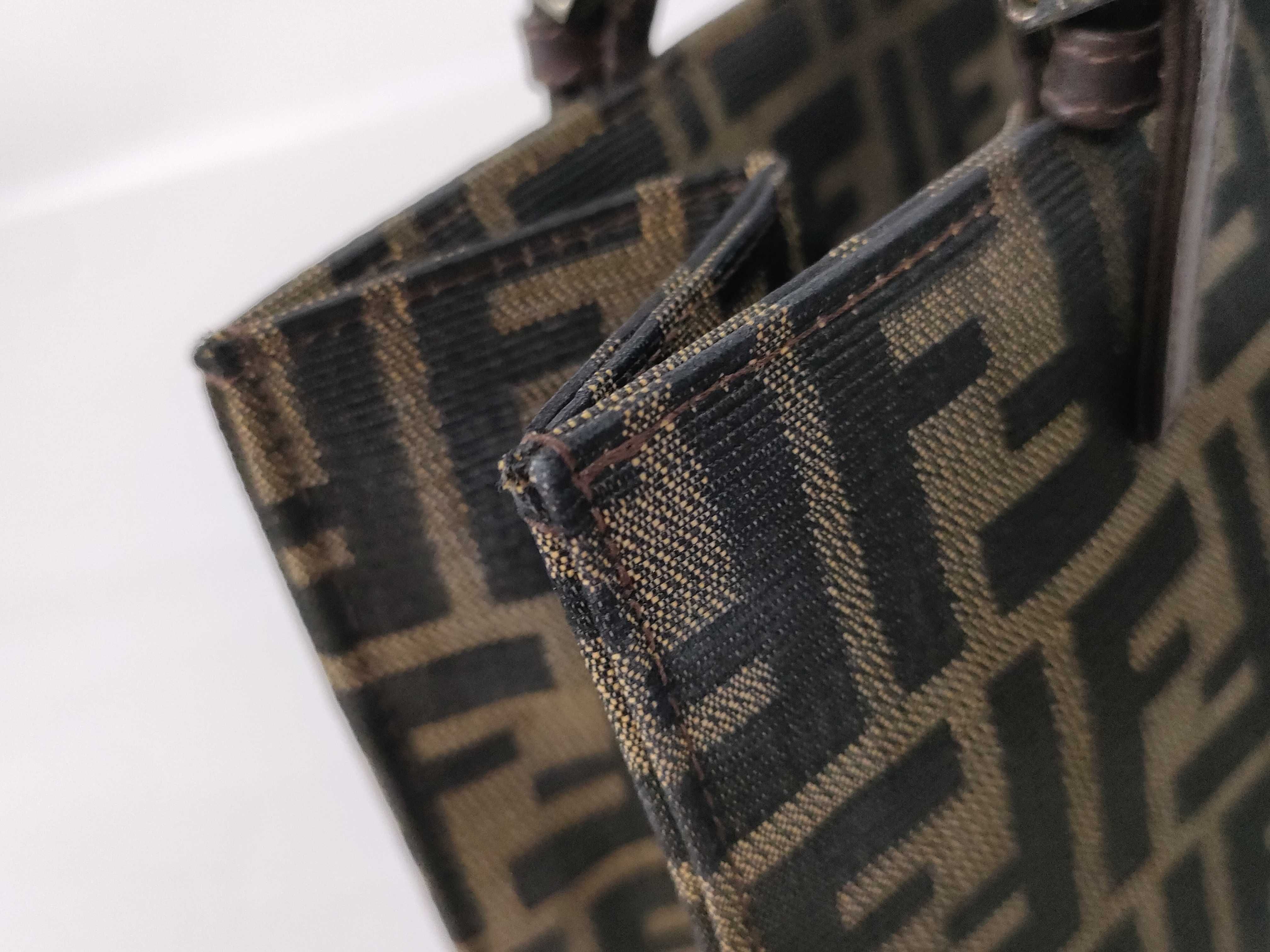 Zucca pattern Fendi Zucca handbag Nylon canvas handbag — view 14