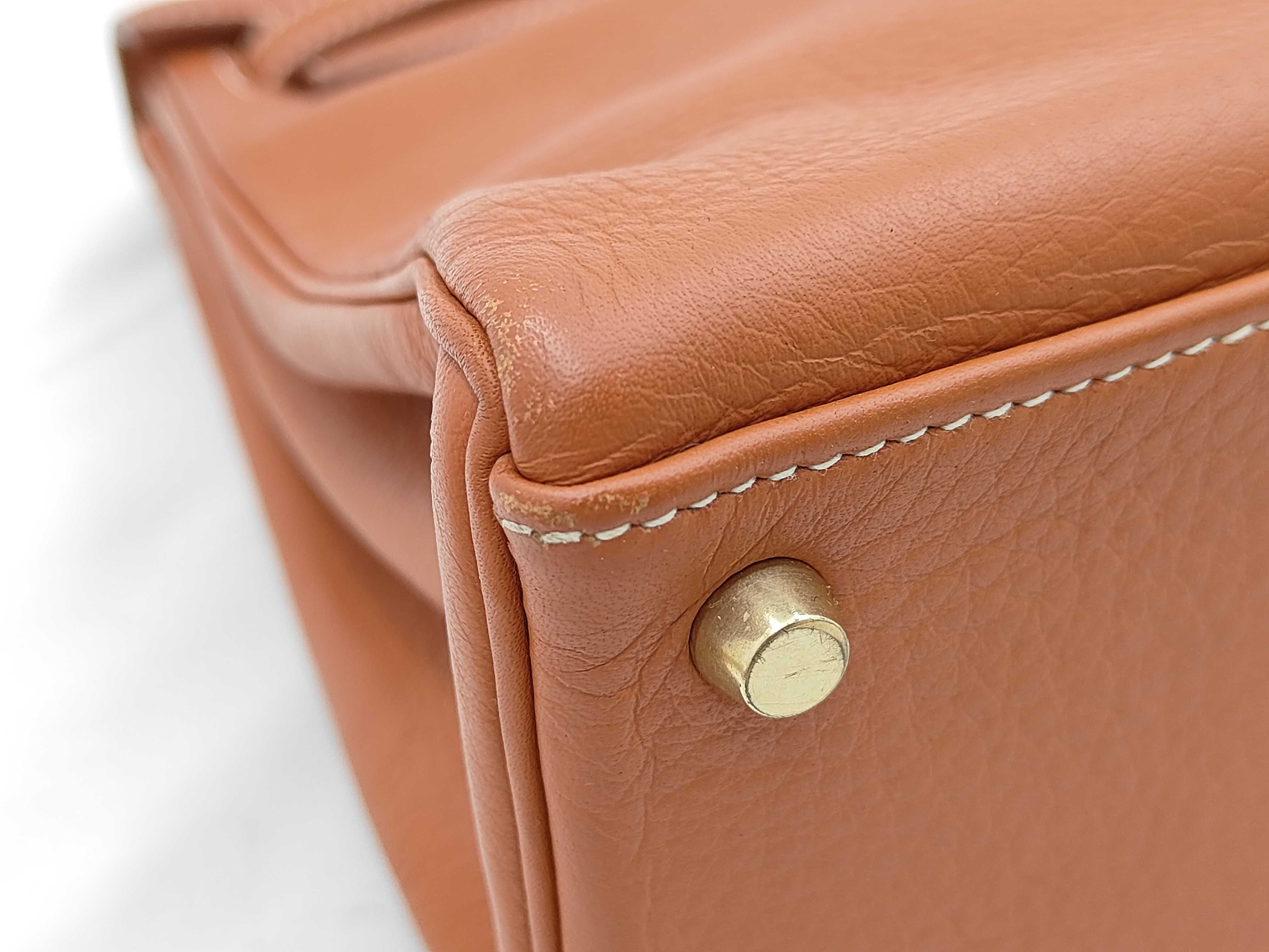Kelly 32, Togo leather, brown, gold hardware, A handbag — view 6