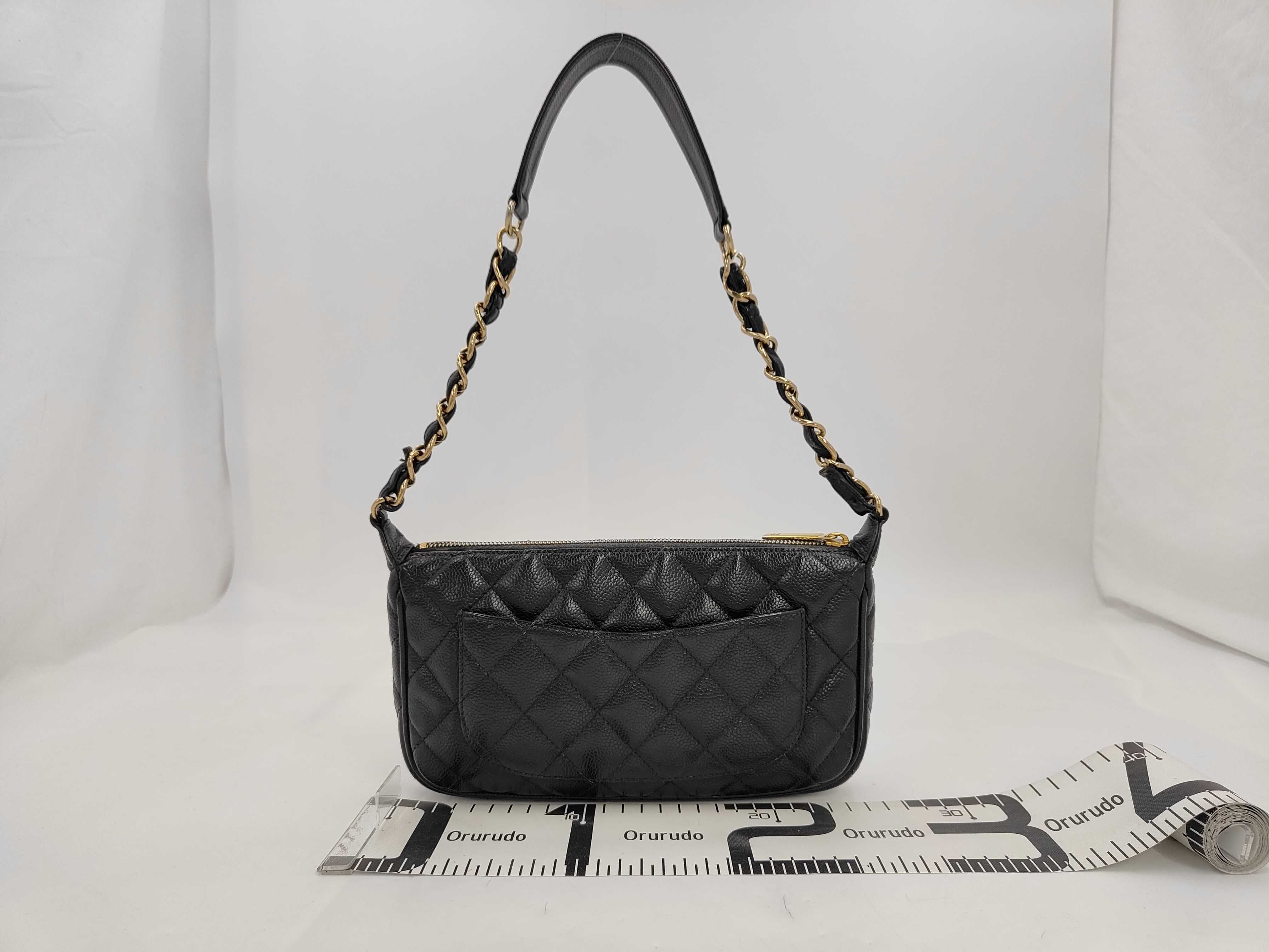 Grained Calfskin Black Shoulder Bag — view 2