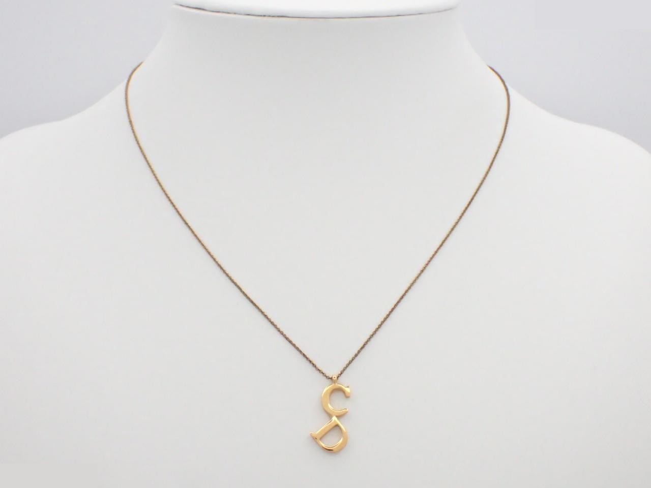 CD logo GP necklace, chain approximately 44cm — view 3