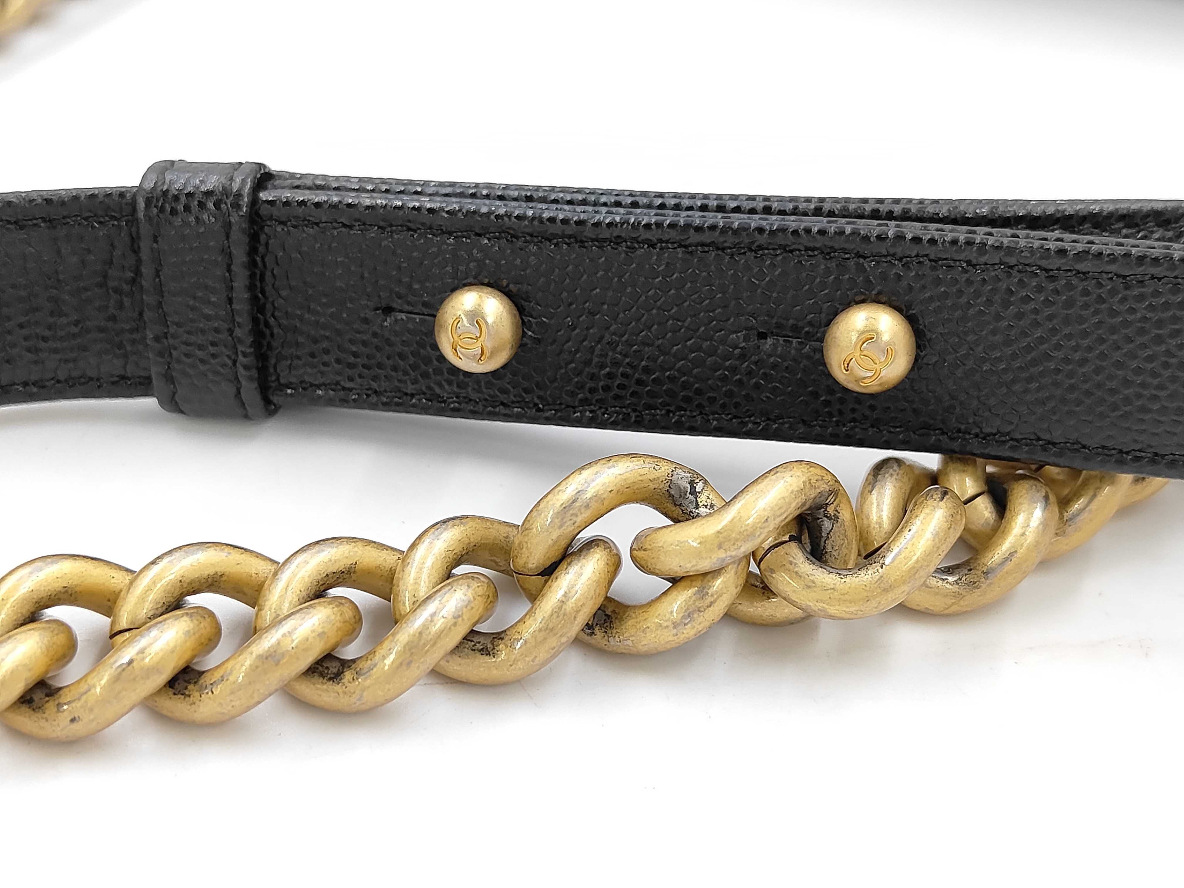 Leboy Medium Shoulder Bag, Black with Gold Buckle — view 4