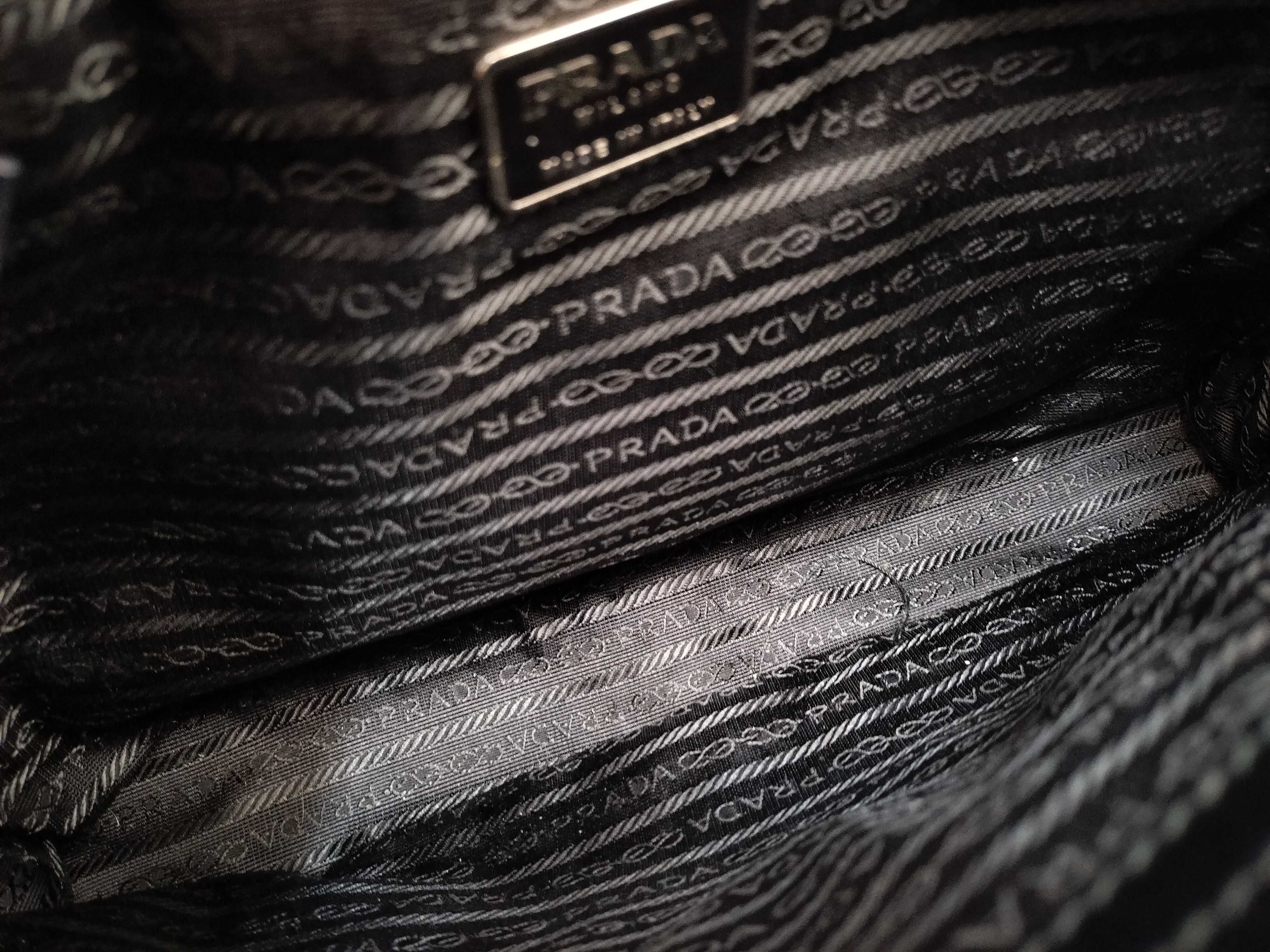 Nylon Prada Nylon x Leather Black Tote Bag — view 10
