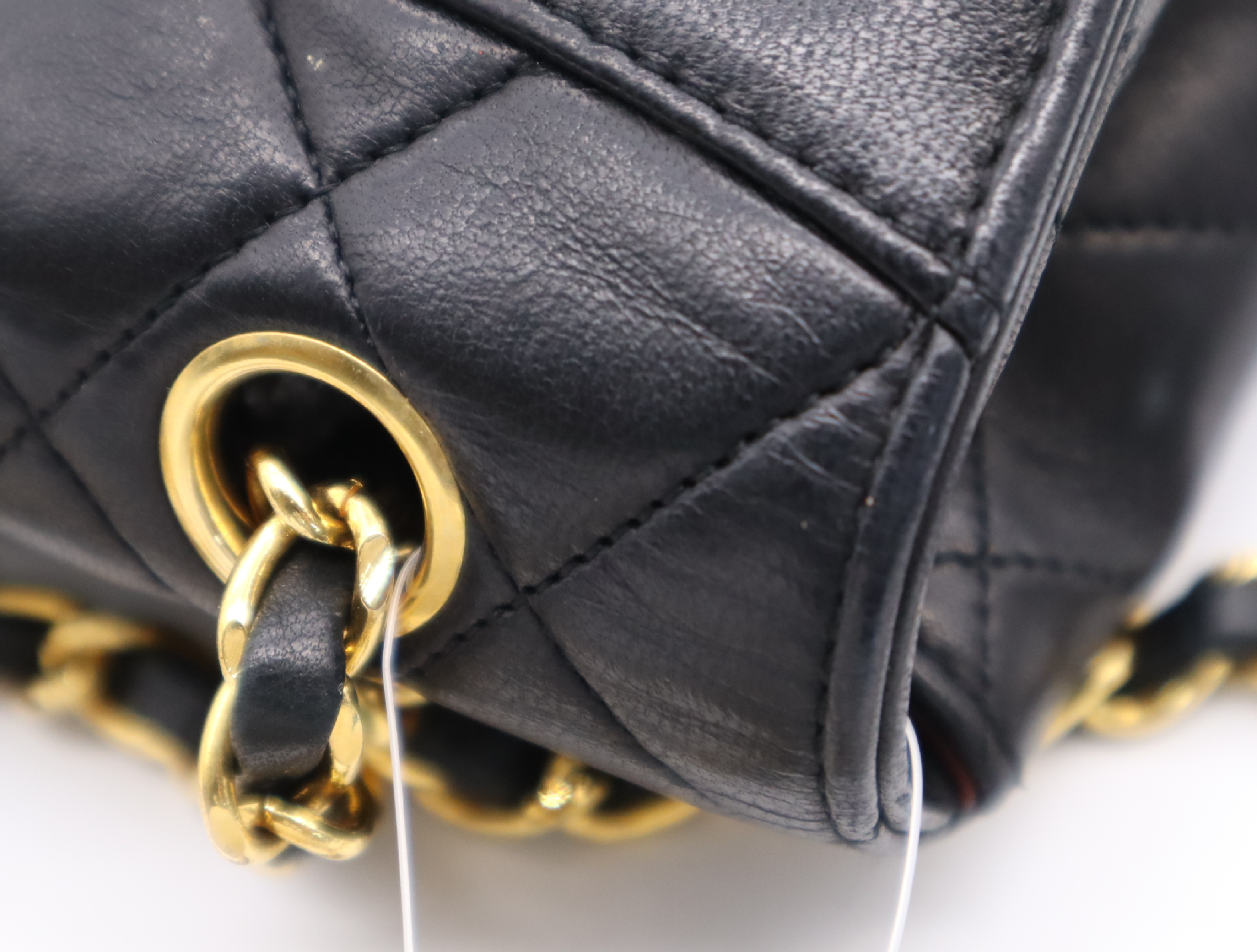 Lambskin Matelassé 24 S Flap Double Chain Turnlock Chain Shoulder Bag Black Gold Hardware with Pouch and Card, Seal Included 1473705 Shoulder Bag — view 9