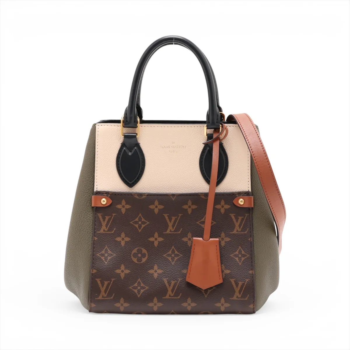 Monogram Fold Tote PM M45388 Brown x Beige x Khaki (RFID detected)