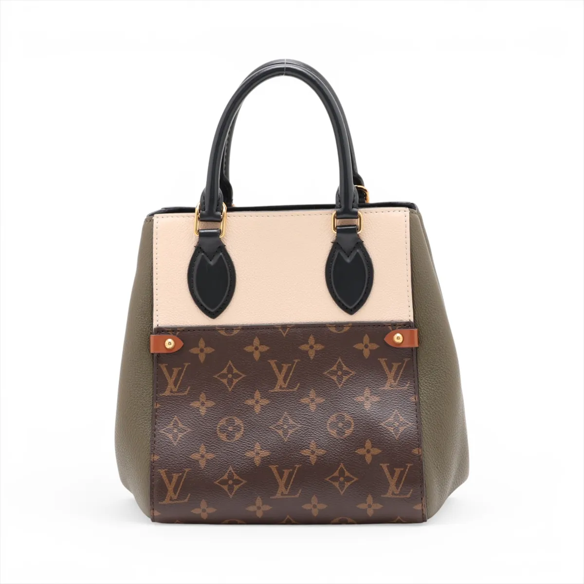 Monogram Fold Tote PM M45388 Brown x Beige x Khaki (RFID detected) — view 2