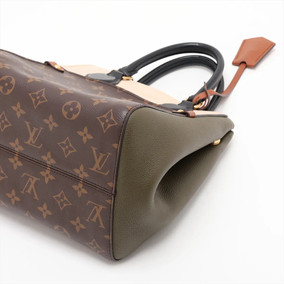 Monogram Fold Tote PM M45388 Brown x Beige x Khaki (RFID detected) — view 3