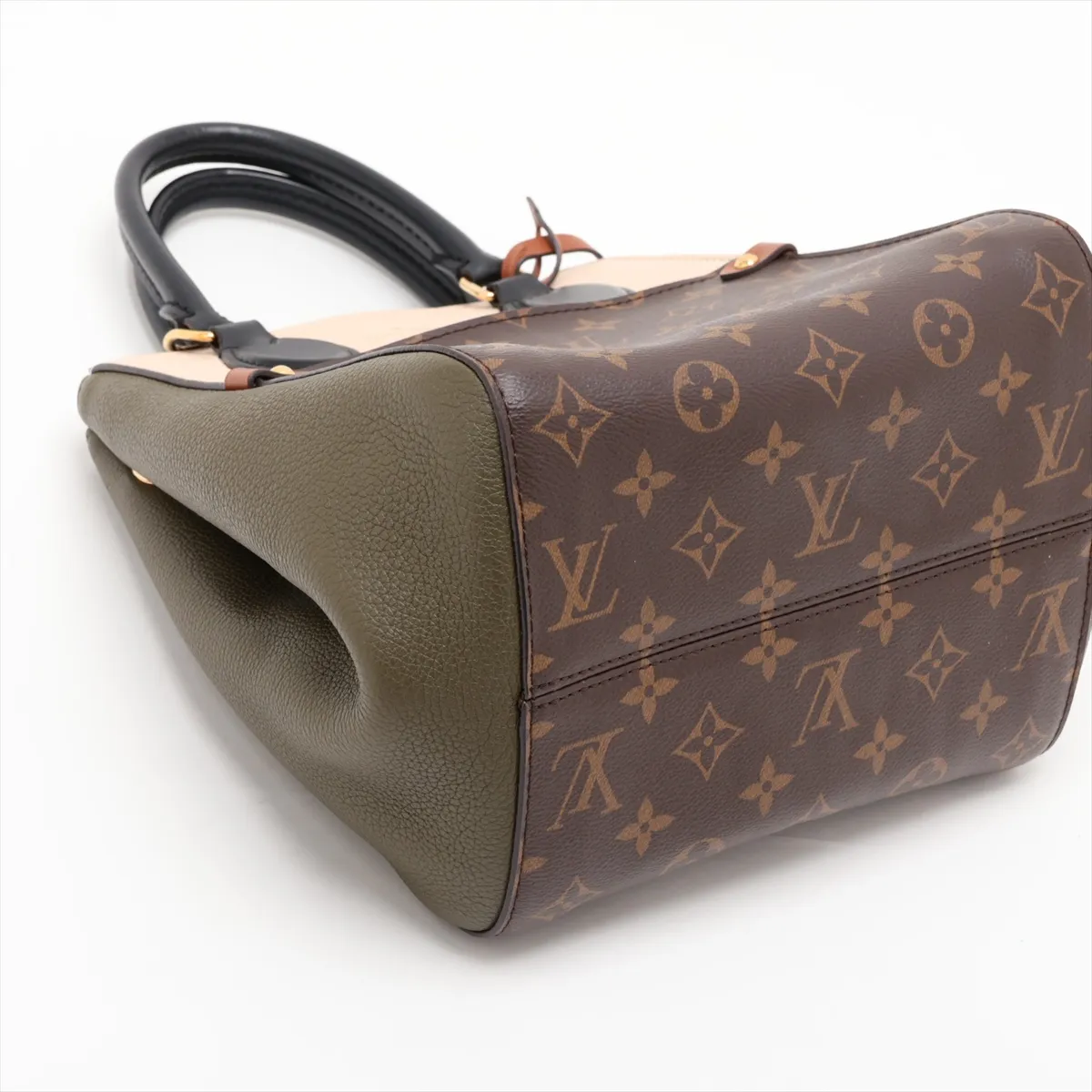 Monogram Fold Tote PM M45388 Brown x Beige x Khaki (RFID detected) — view 4