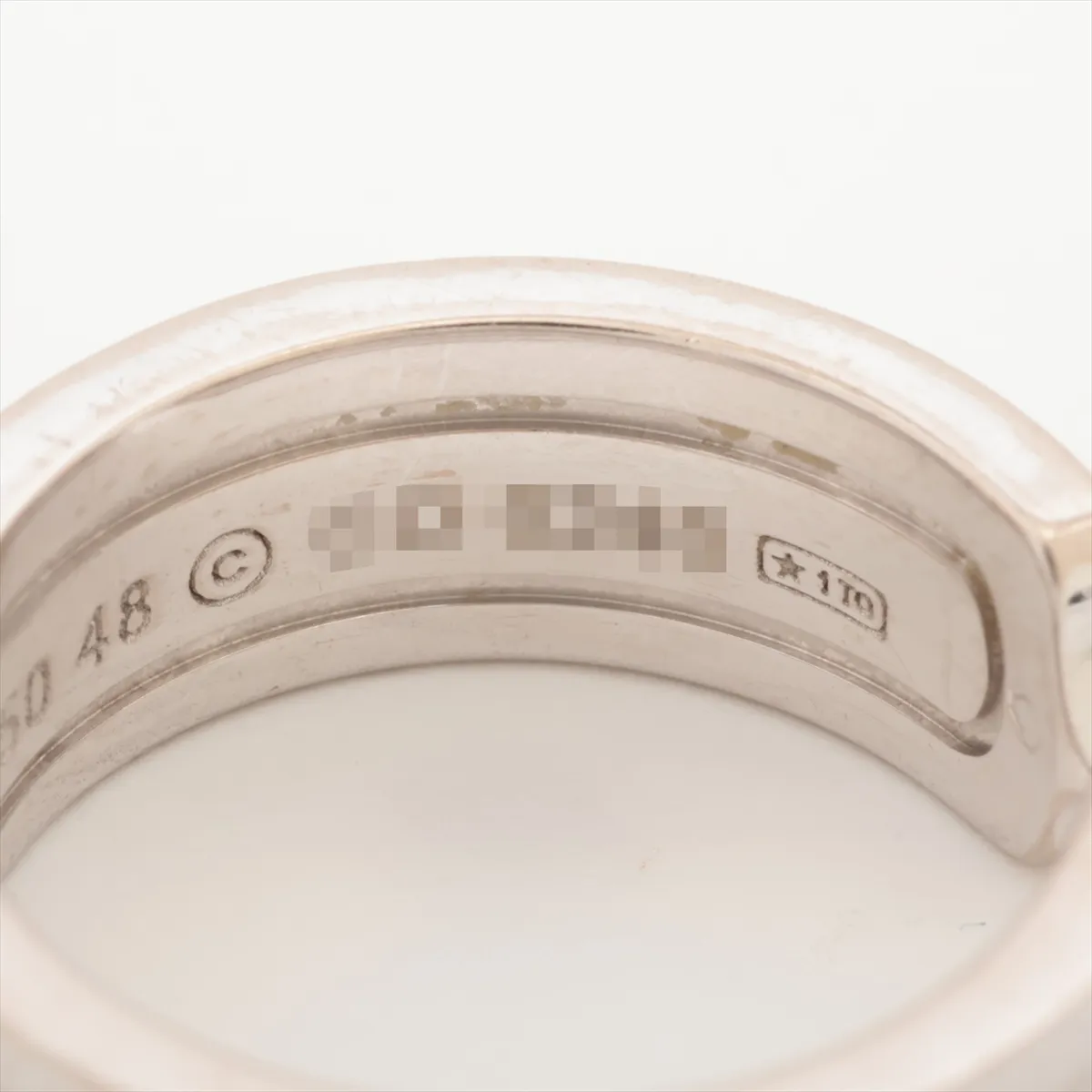 C2 Ring 750(WG) 7.4g 48 CO0240 Damaged Hallmark Crushed — view 4
