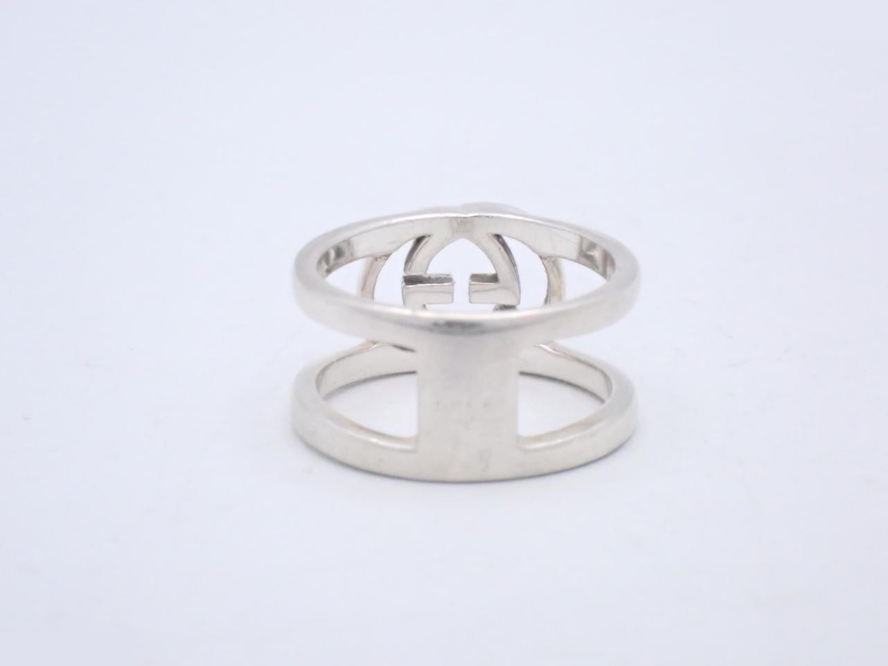 Ring, Interlocking GG, 925, 4.6g, Stamped 10, Actual size #9 — view 2
