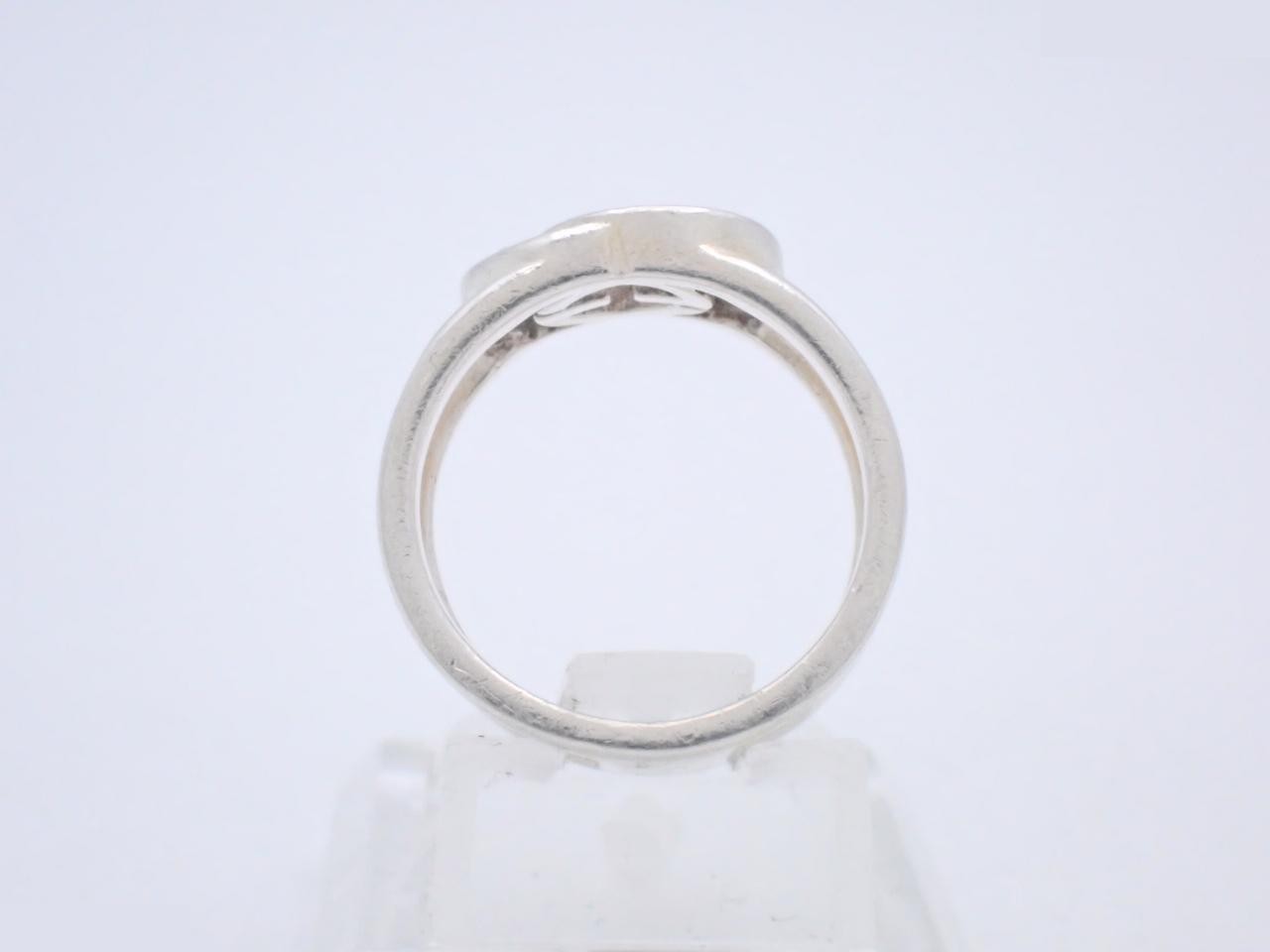 Ring, Interlocking GG, 925, 4.6g, Stamped 10, Actual size #9 — view 3