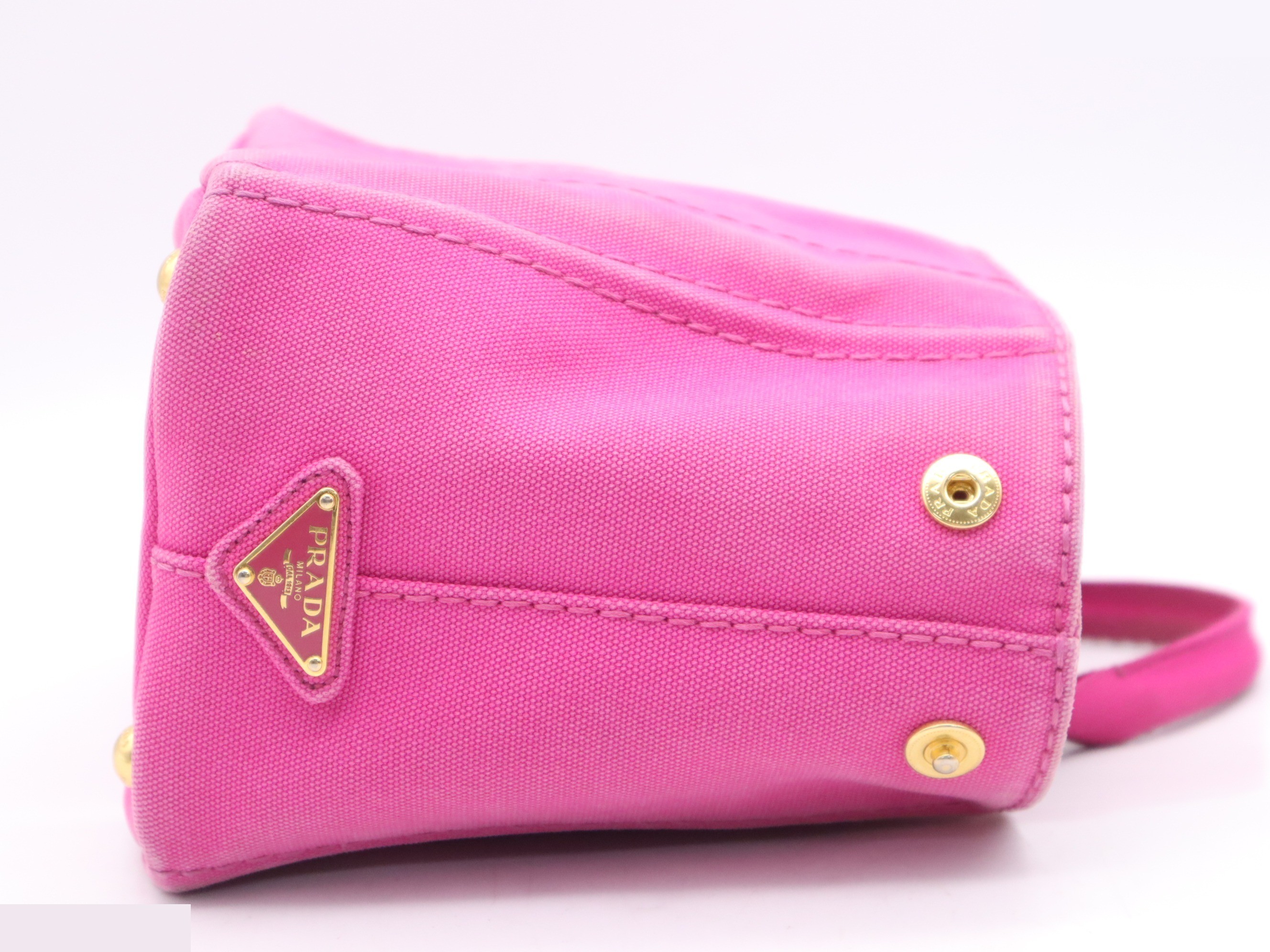 Canvas Canapa Tote Bag, with Guarantee Card, Pink — view 5