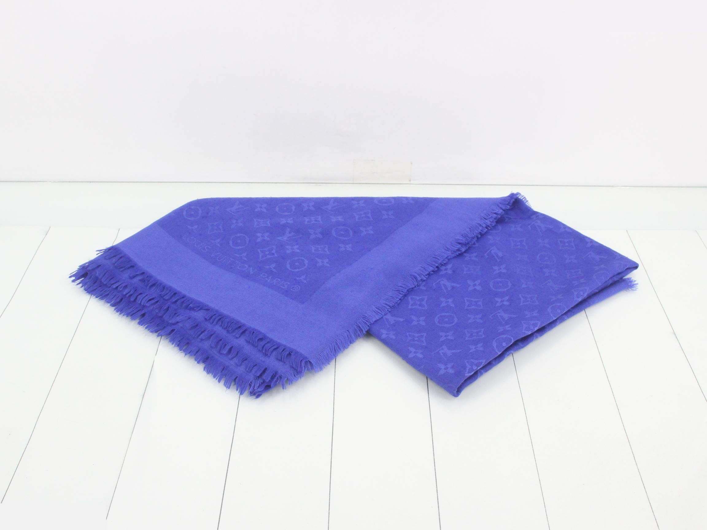 Monogram Silk x Wool Large Stole/Shawl — view 2