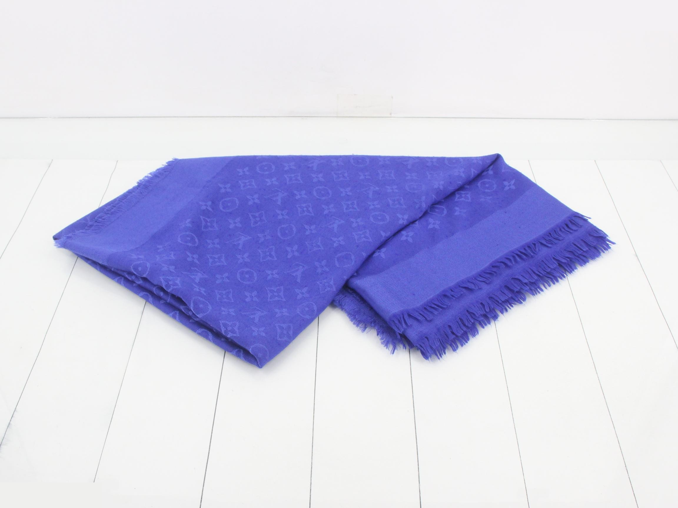 Monogram Silk x Wool Large Stole/Shawl — view 3