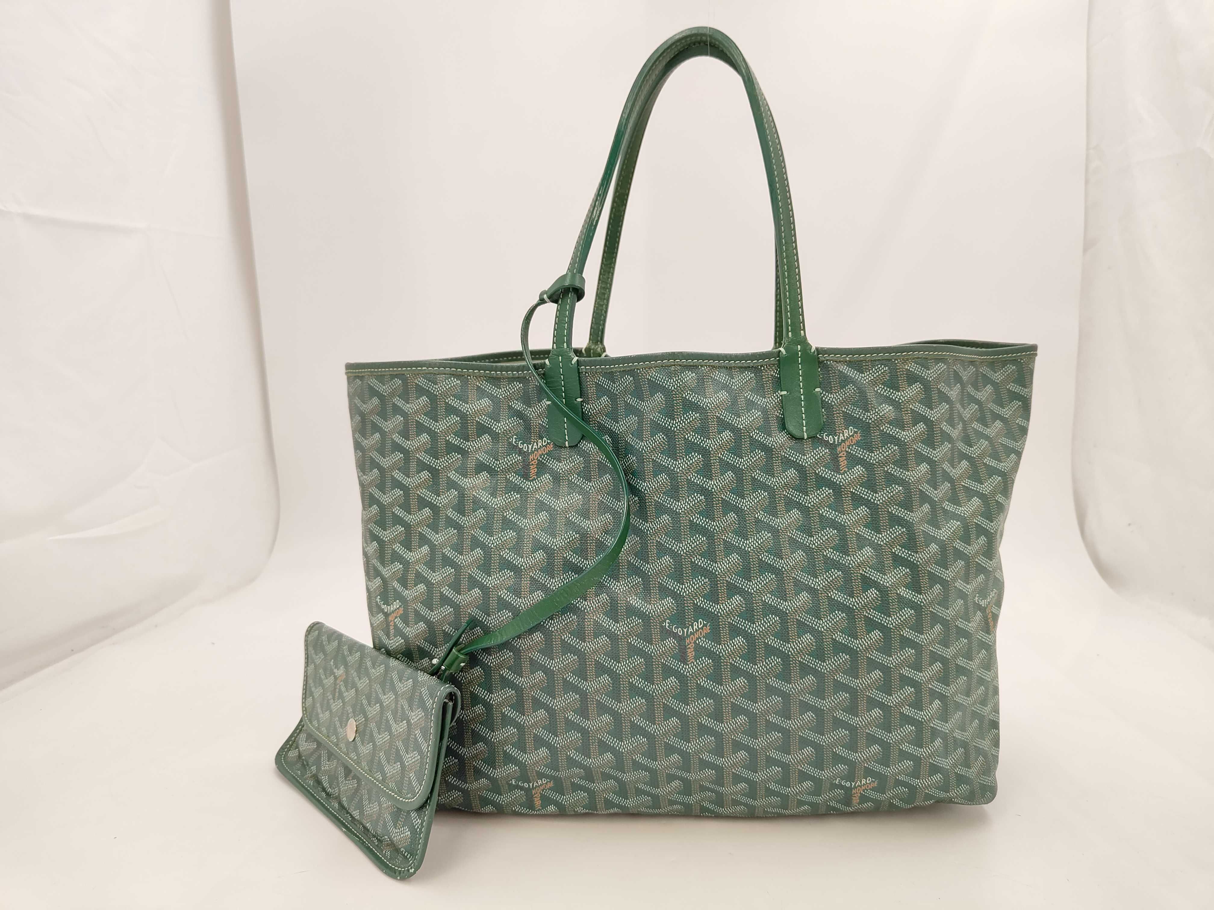 PM PVC x Leather Tote Bag, Green Tote Bag