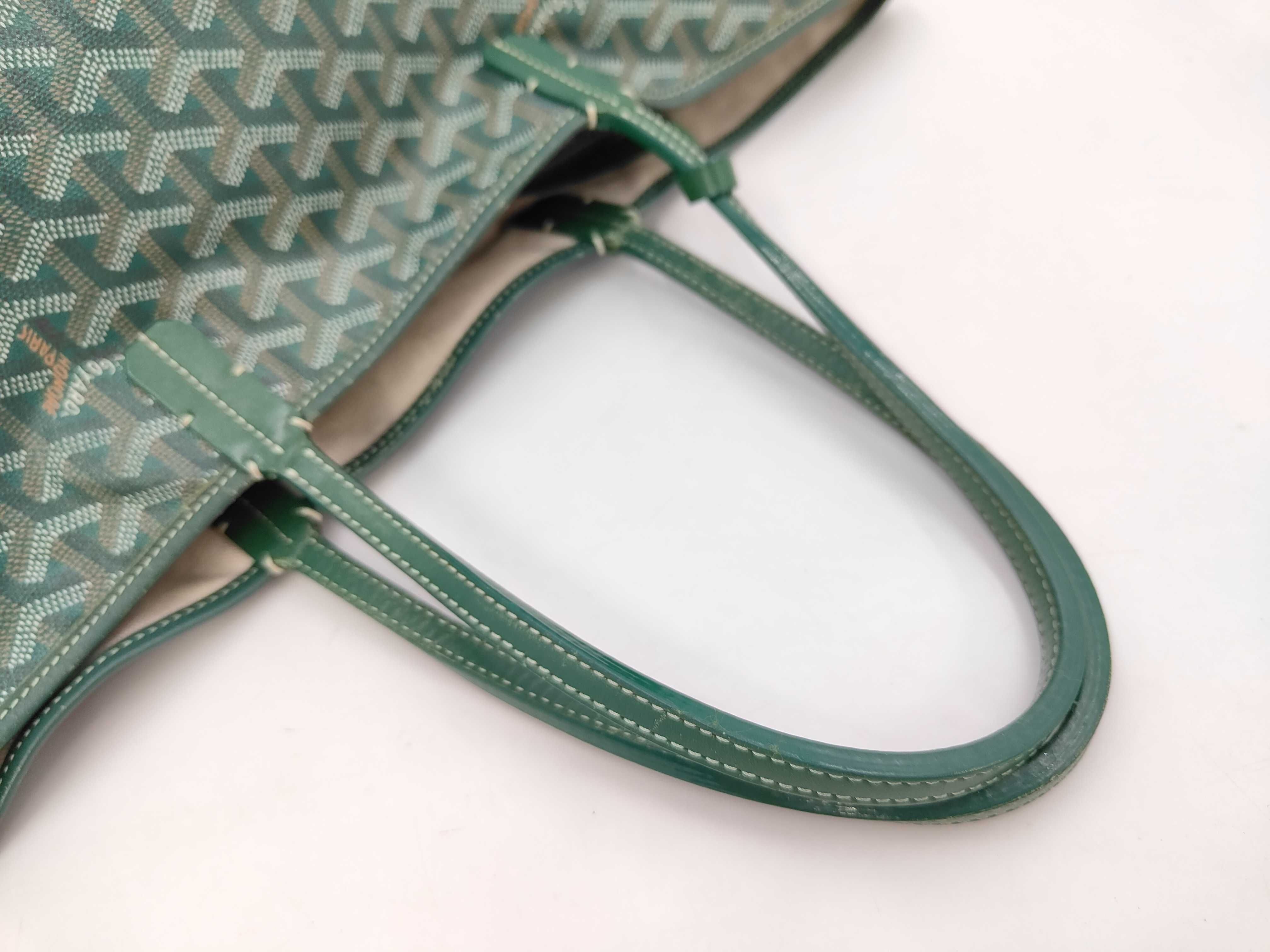 PM PVC x Leather Tote Bag, Green Tote Bag — view 4