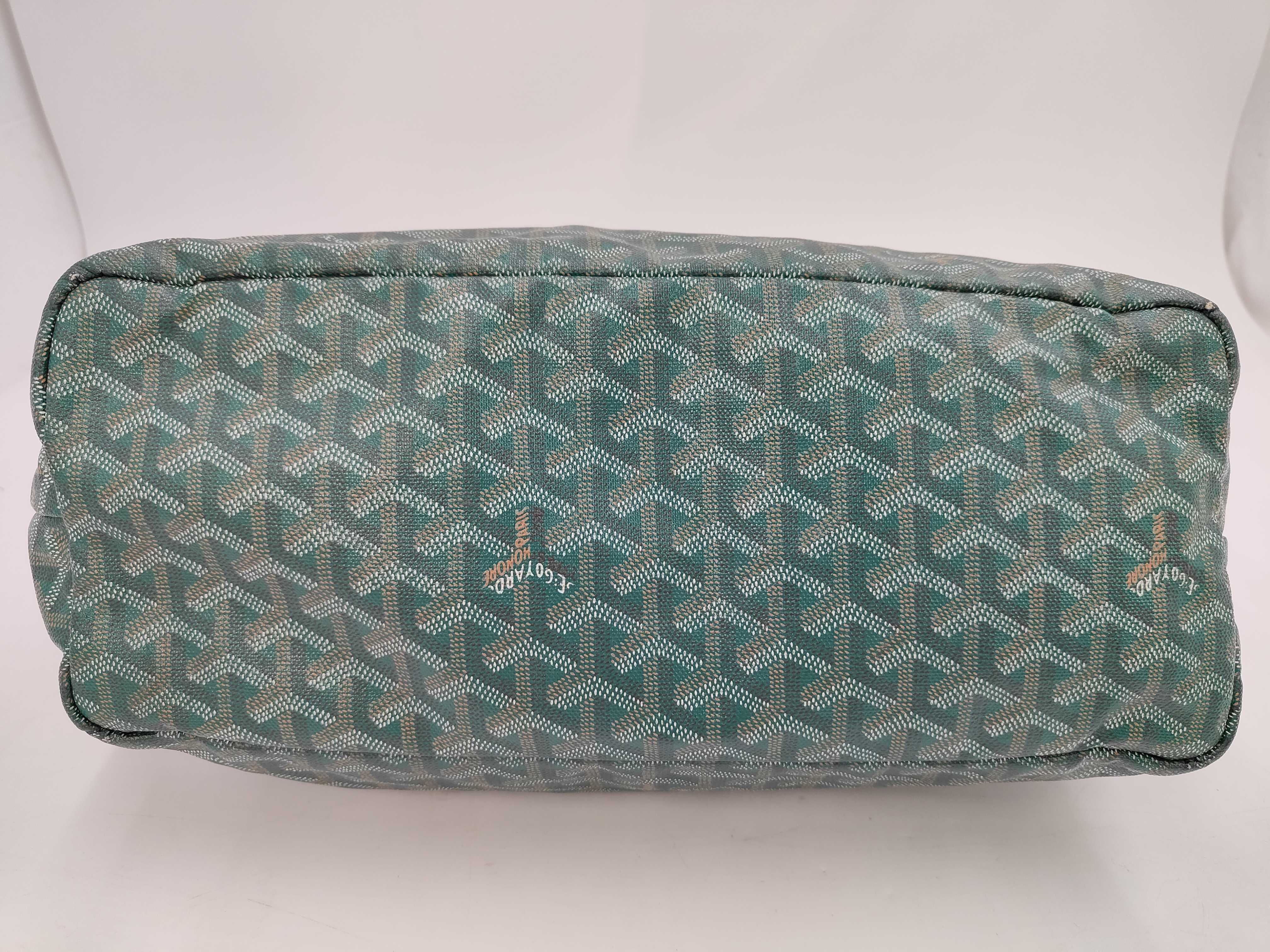 PM PVC x Leather Tote Bag, Green Tote Bag — view 7