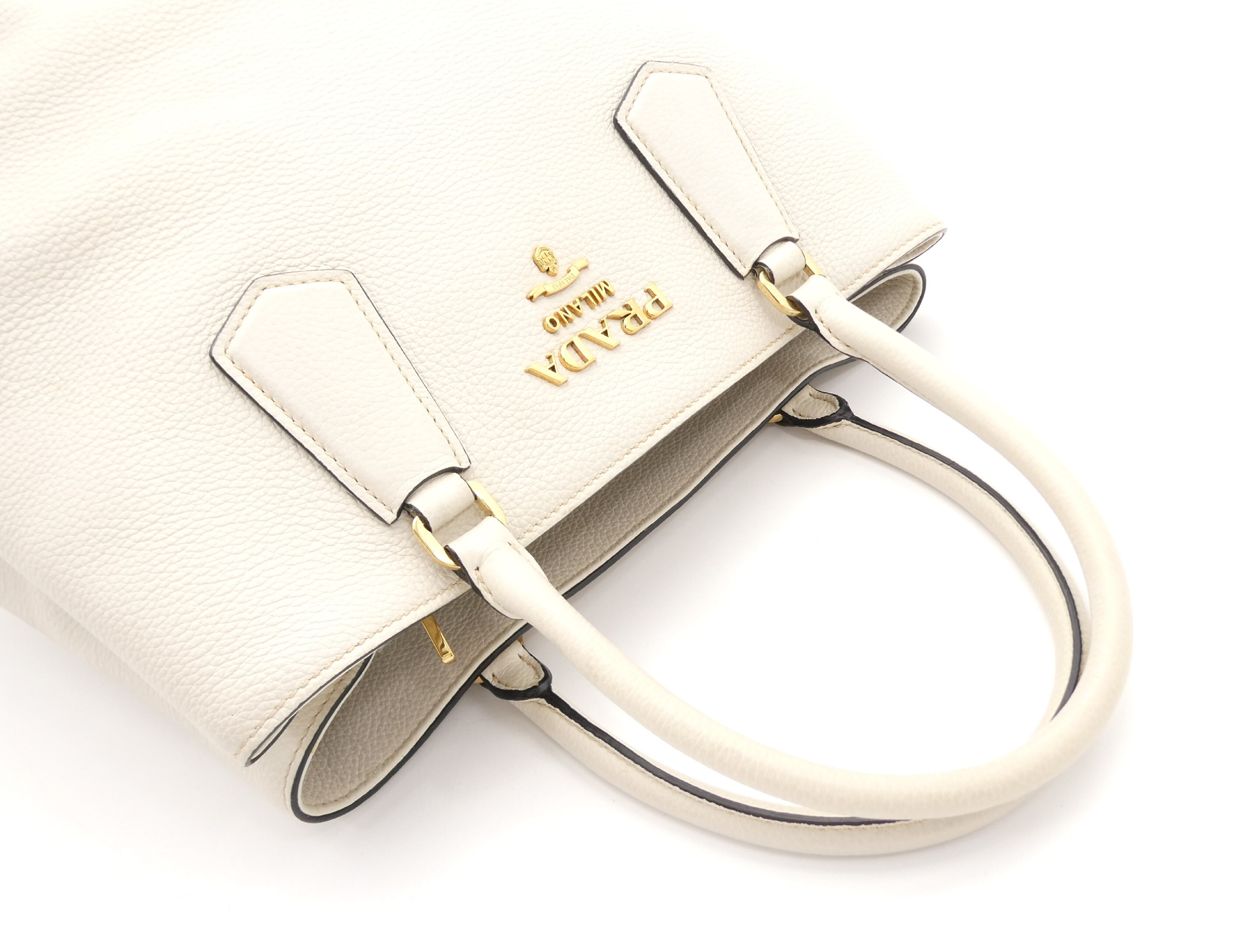 1BA239 Logo Leather 2-Way Handbag — view 6