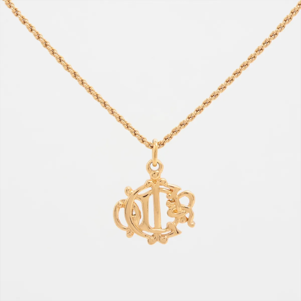 logo necklace, GP gold, — view 2