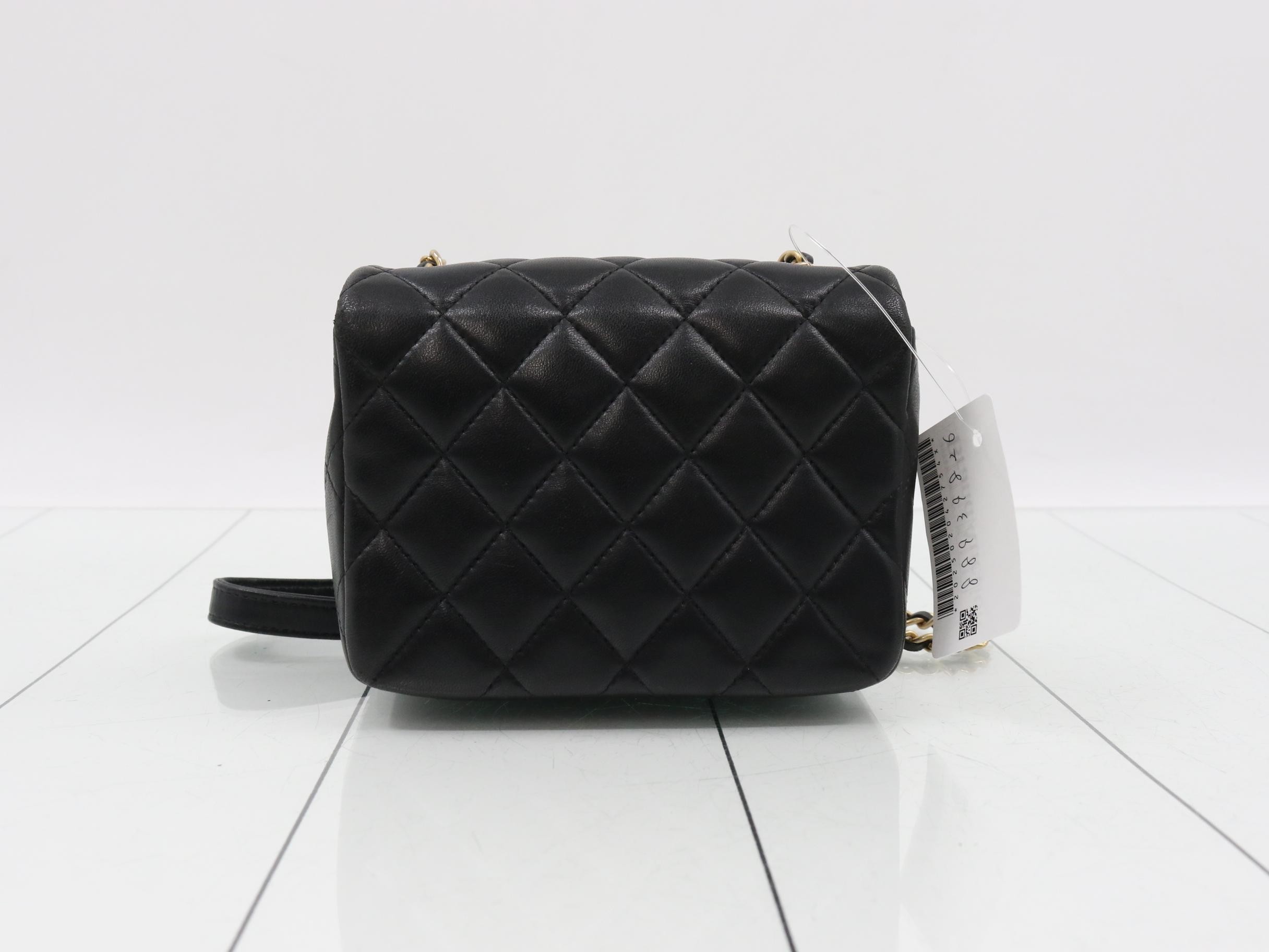 Lambskin Mini Matelassé Crystal Coco — view 2