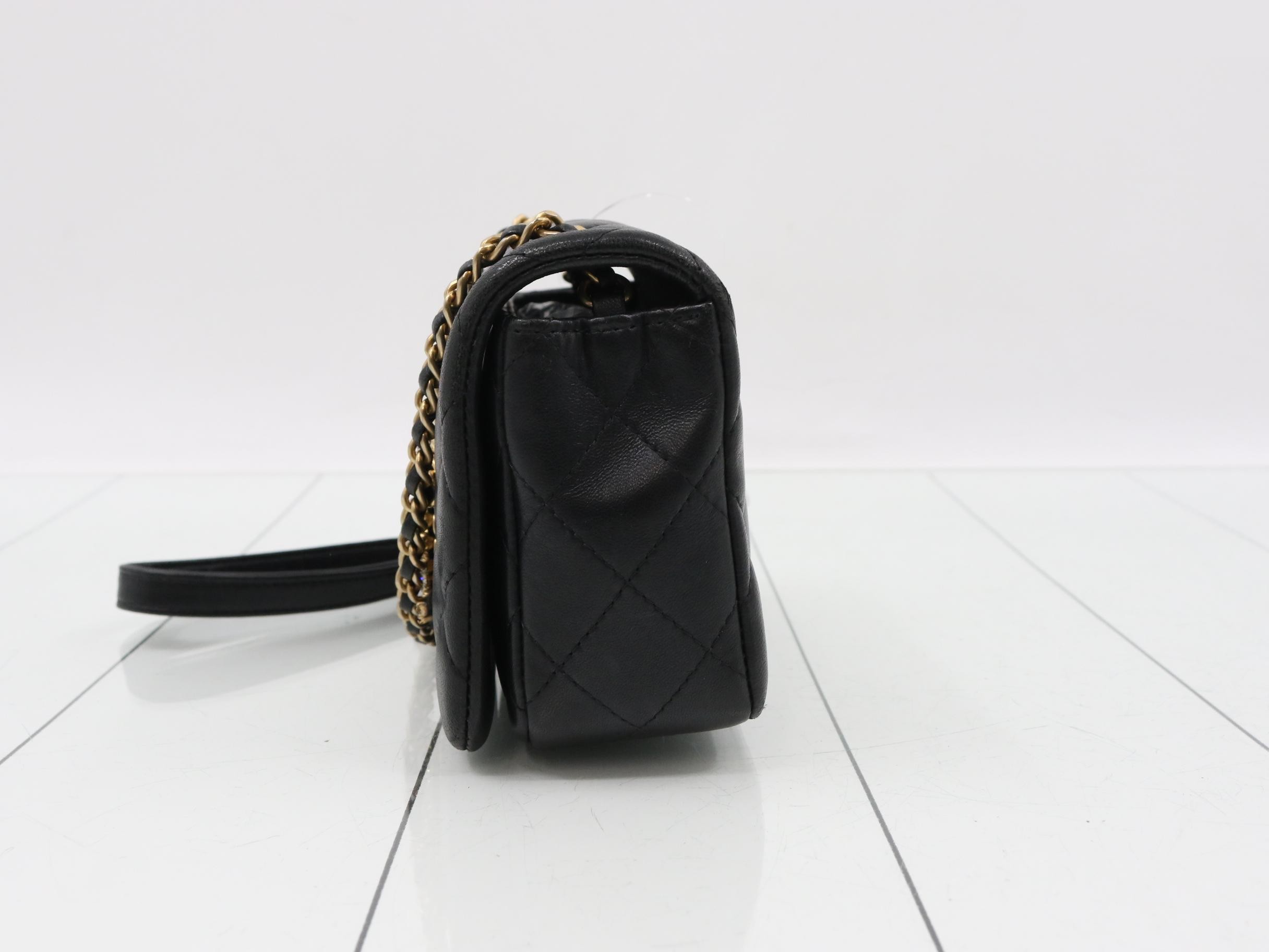 Lambskin Mini Matelassé Crystal Coco — view 3